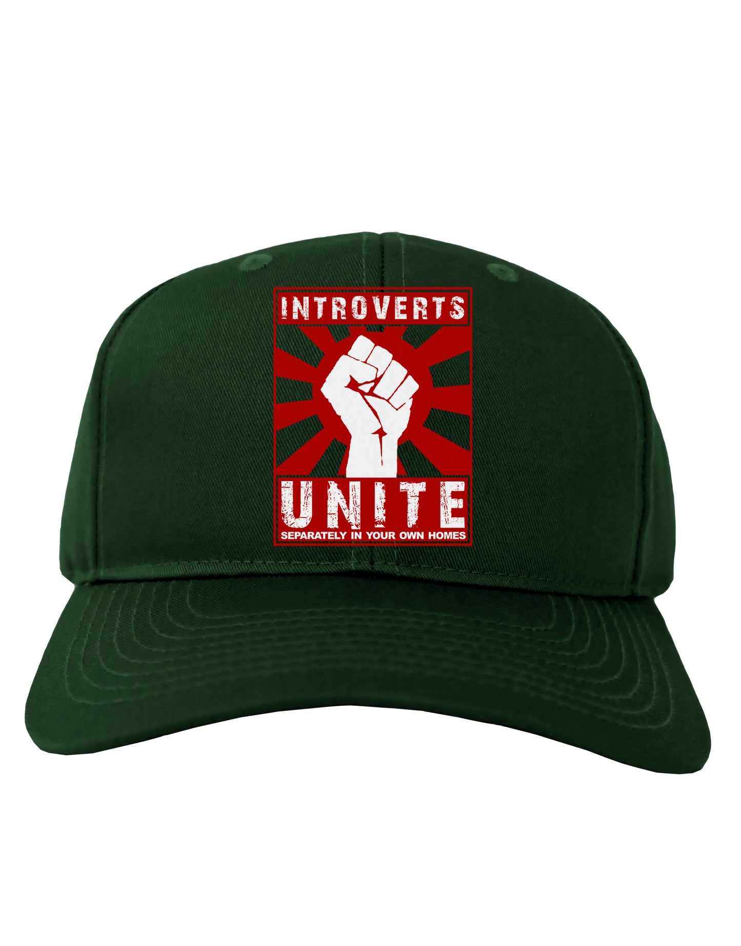 Introverts Unite Funny Adult Dark Baseball Cap Hat by TooLoud-Baseball Cap-TooLoud-Hunter-Green-One Size-Davson Sales