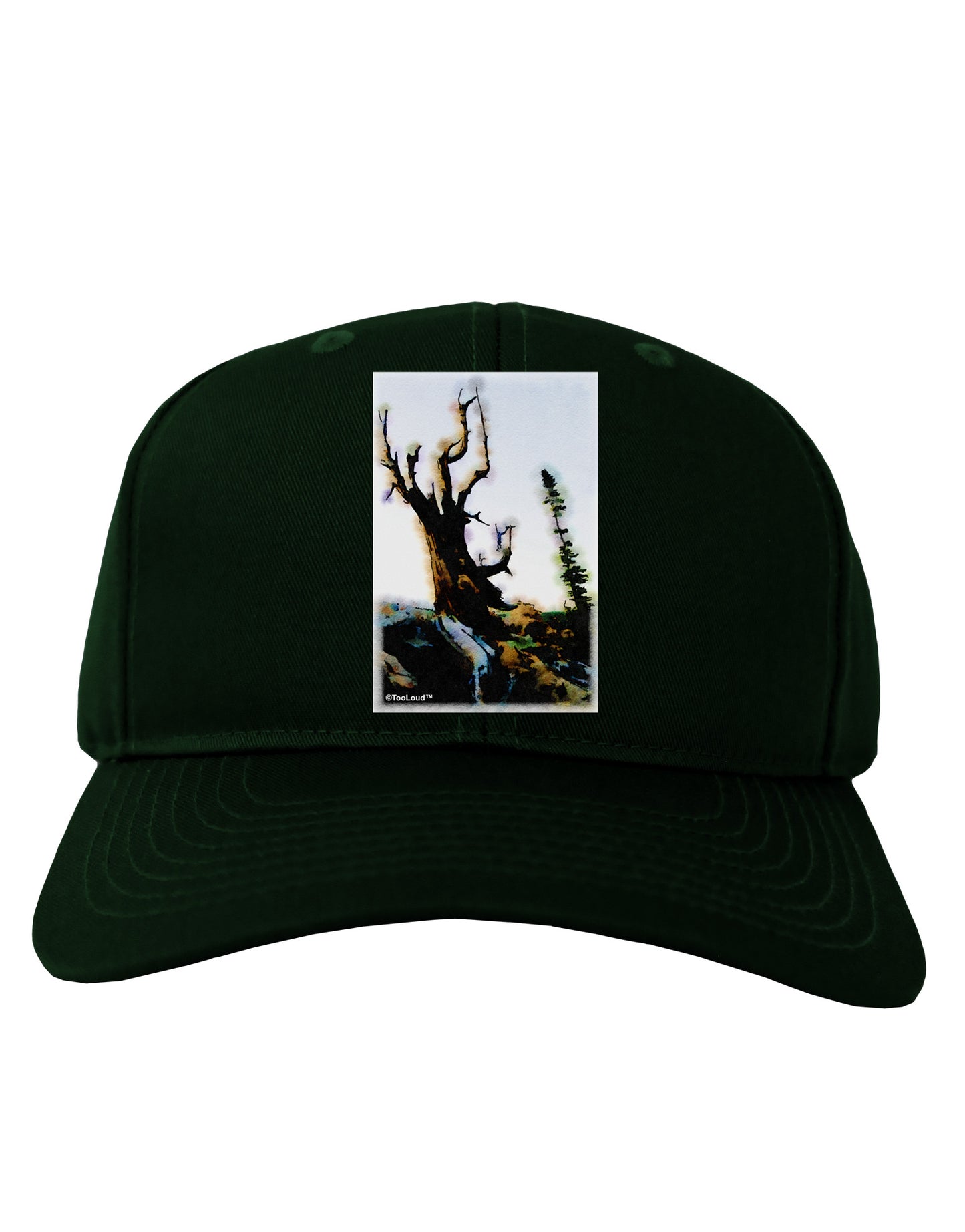 CO Mountain Scenery Watercolor Adult Dark Baseball Cap Hat-Baseball Cap-TooLoud-Hunter-Green-One Size-Davson Sales
