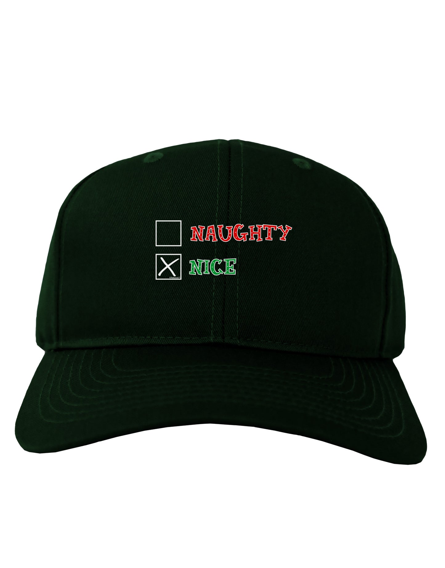 Naughty or Nice Christmas - Nice Adult Dark Baseball Cap Hat-Baseball Cap-TooLoud-Hunter-Green-One Size-Davson Sales
