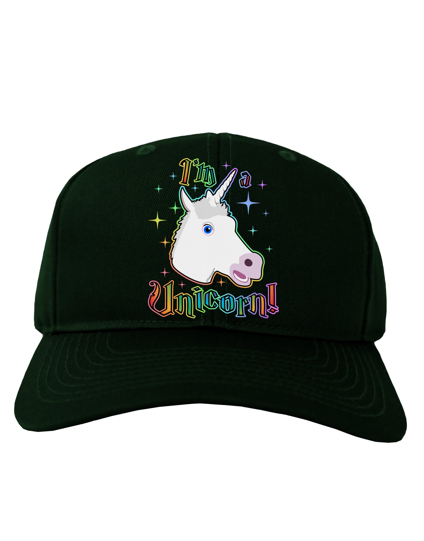 I'm a Unicorn Adult Dark Baseball Cap Hat-Baseball Cap-TooLoud-Hunter-Green-One Size-Davson Sales