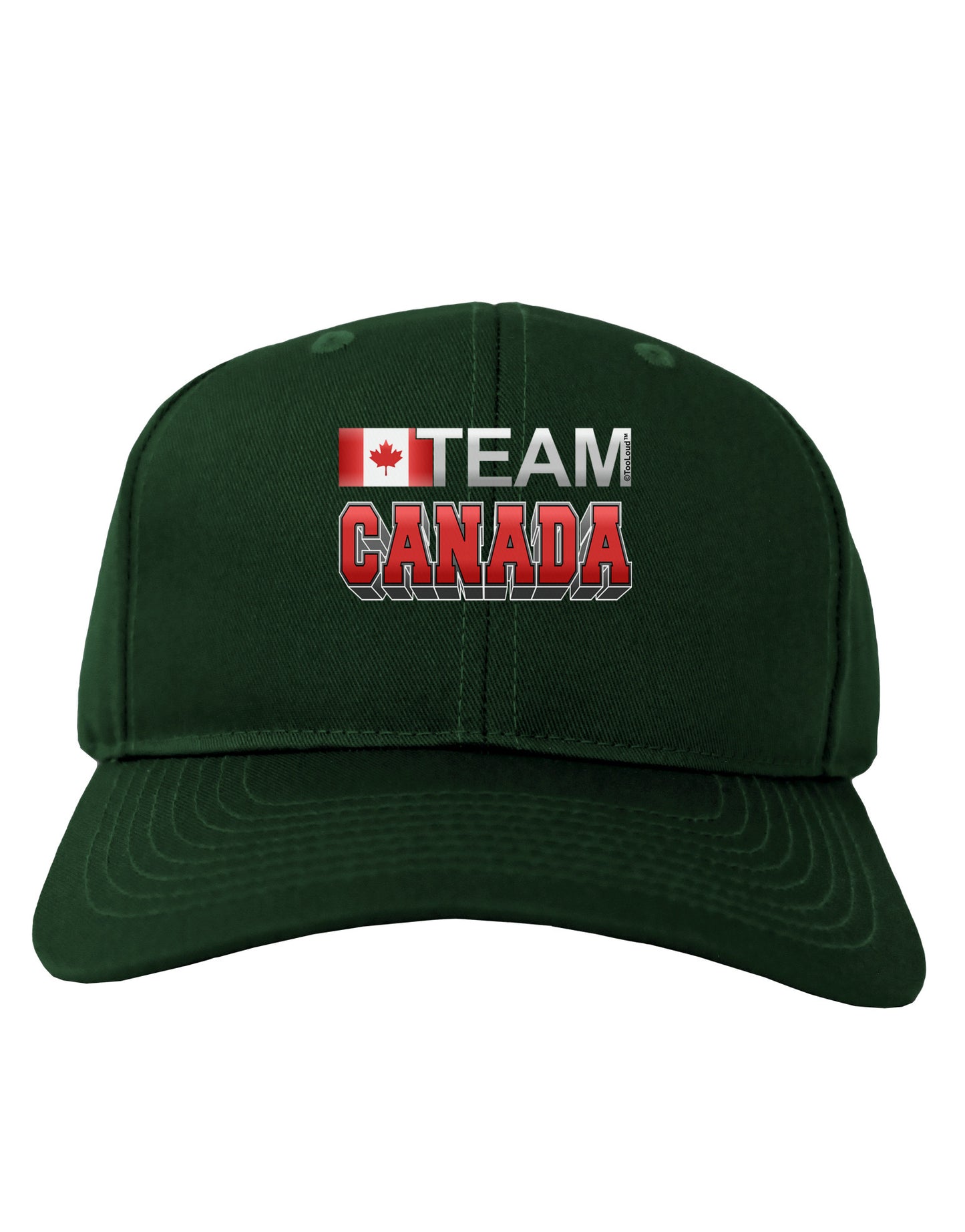 Sporty Team Canada Adult Dark Baseball Cap Hat-Baseball Cap-TooLoud-Hunter-Green-One Size-Davson Sales