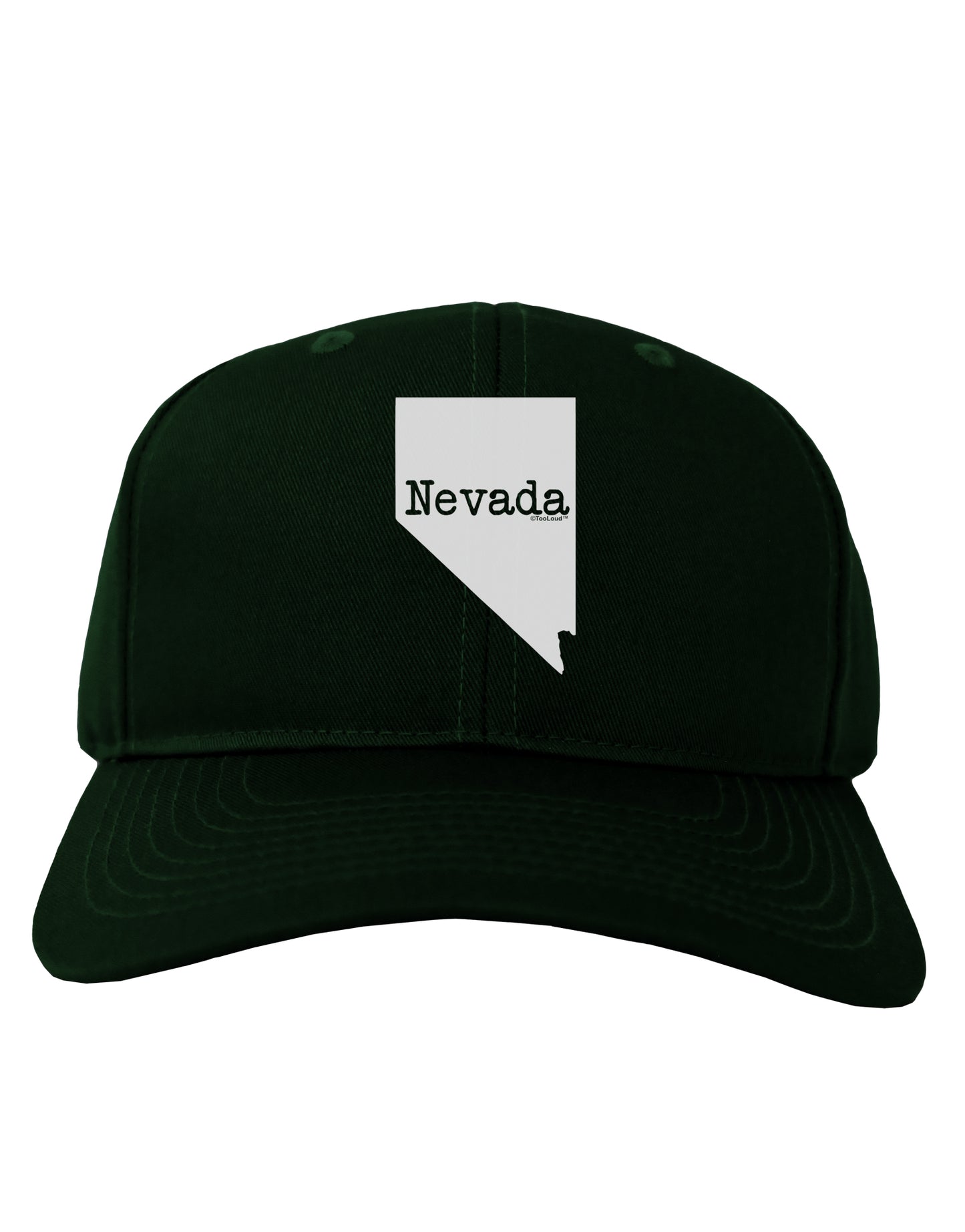 Nevada - United States Shape Adult Dark Baseball Cap Hat by TooLoud-Baseball Cap-TooLoud-Hunter-Green-One Size-Davson Sales