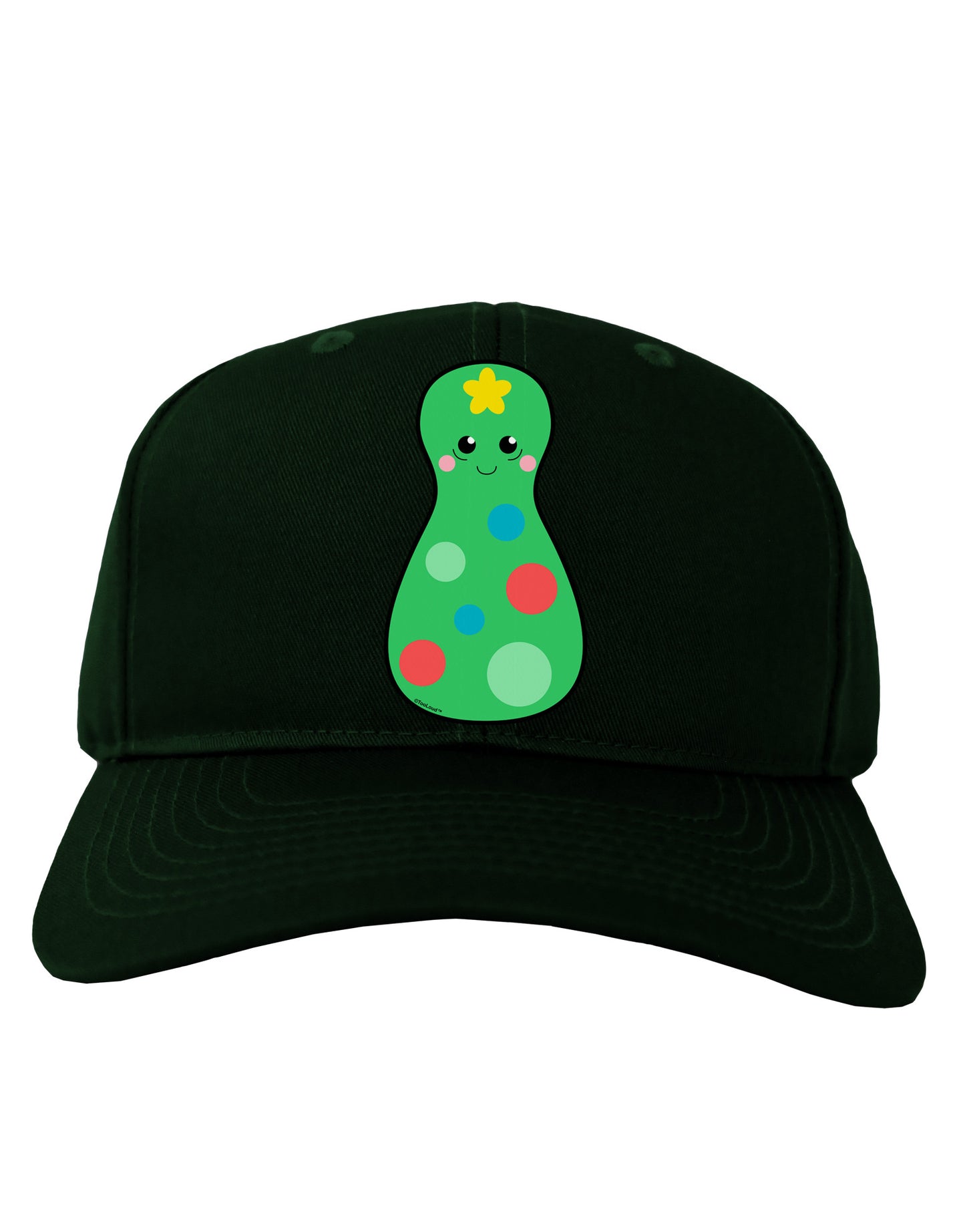Cute Christmas Tree Matryoshka Nesting Doll Adult Dark Baseball Cap Hat-Baseball Cap-TooLoud-Hunter-Green-One Size-Davson Sales