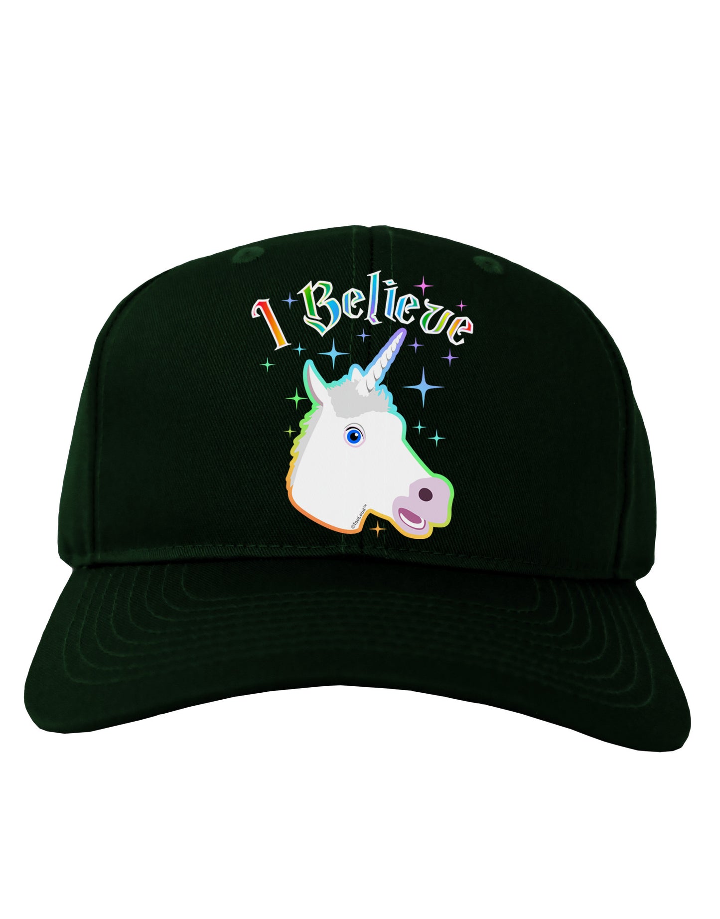 I Believe in Unicorns Adult Dark Baseball Cap Hat-Baseball Cap-TooLoud-Hunter-Green-One Size-Davson Sales
