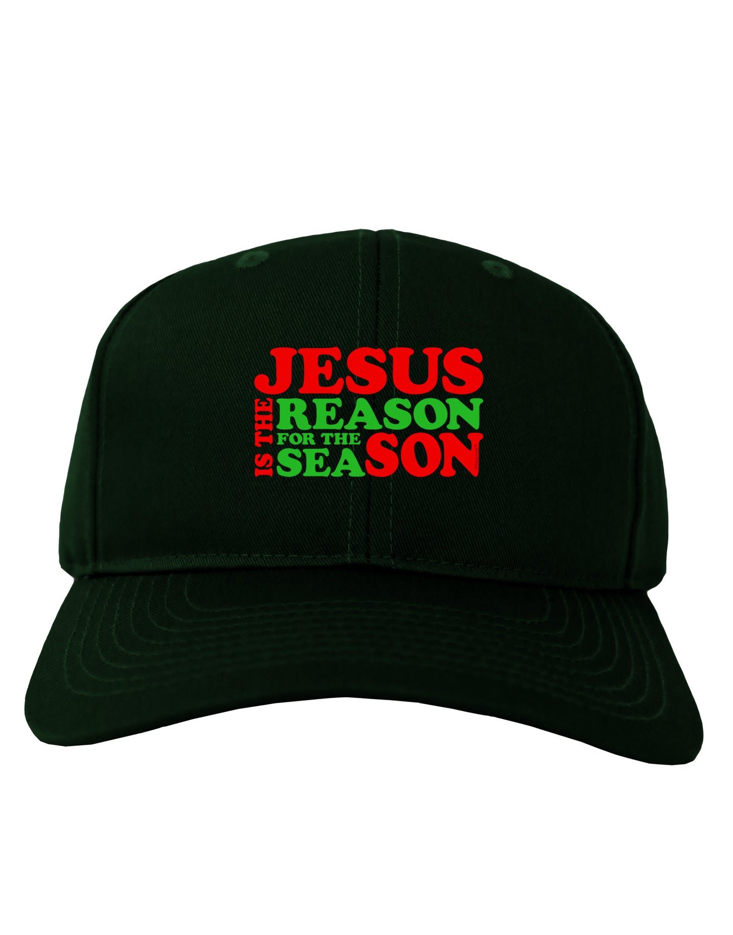 Jesus is the Reason for the Season Christmas Adult Dark Baseball Cap Hat-Baseball Cap-TooLoud-Hunter-Green-One Size-Davson Sales