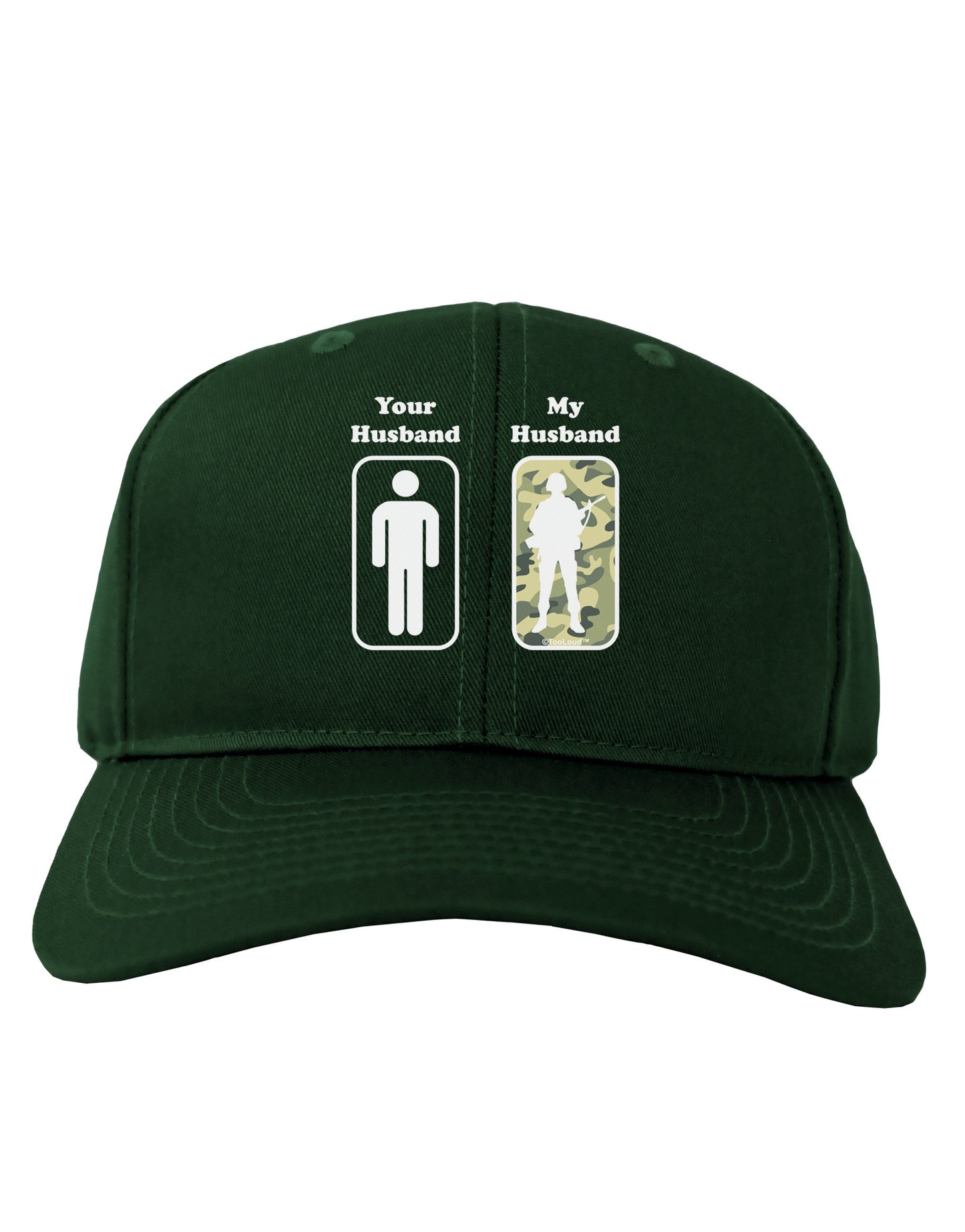 TooLoud Your Husband My Husband Adult Dark Baseball Cap Hat-Baseball Cap-TooLoud-Hunter-Green-One Size-Davson Sales