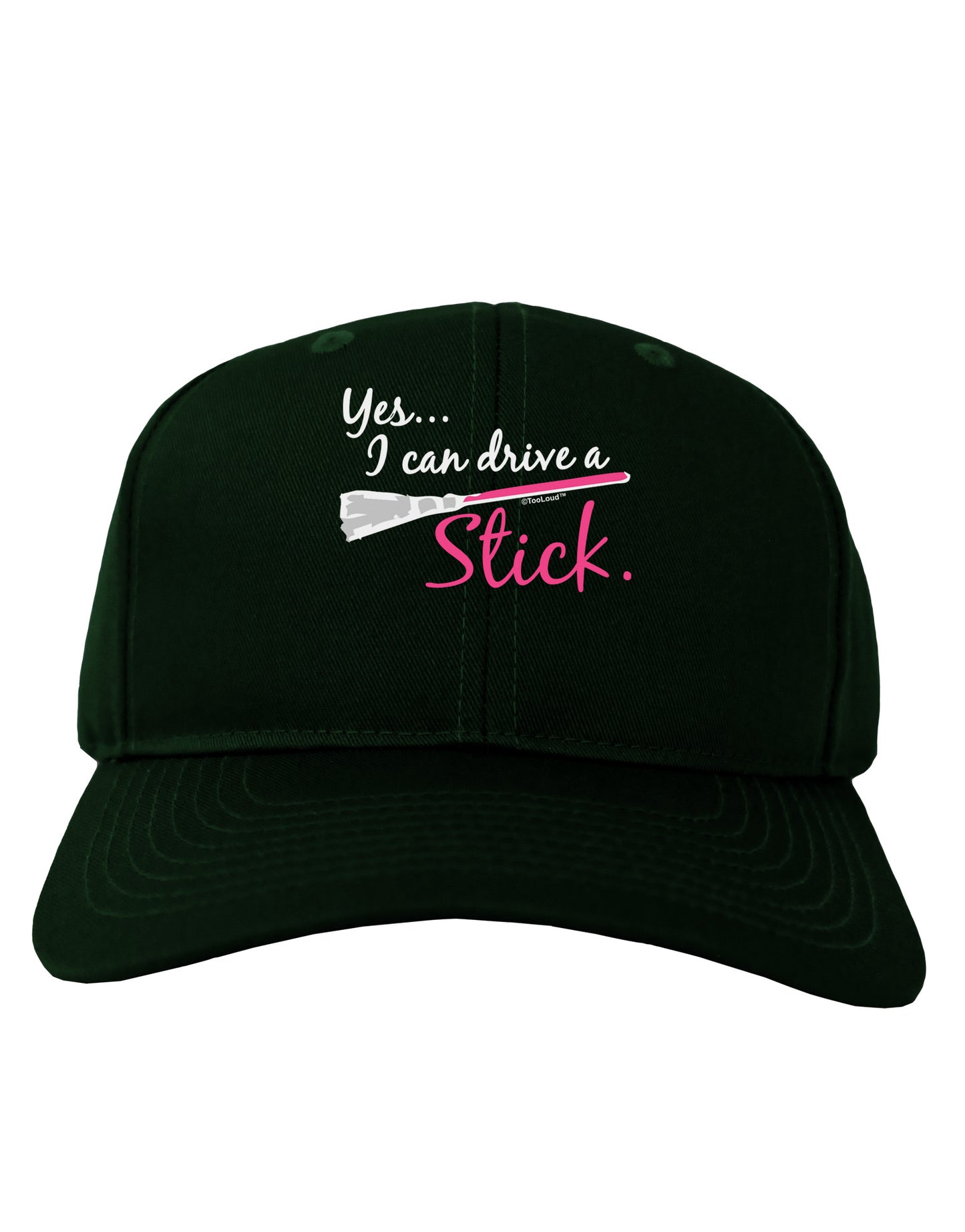 Drive Stick Pink Adult Dark Baseball Cap Hat-Baseball Cap-TooLoud-Hunter-Green-One Size-Davson Sales