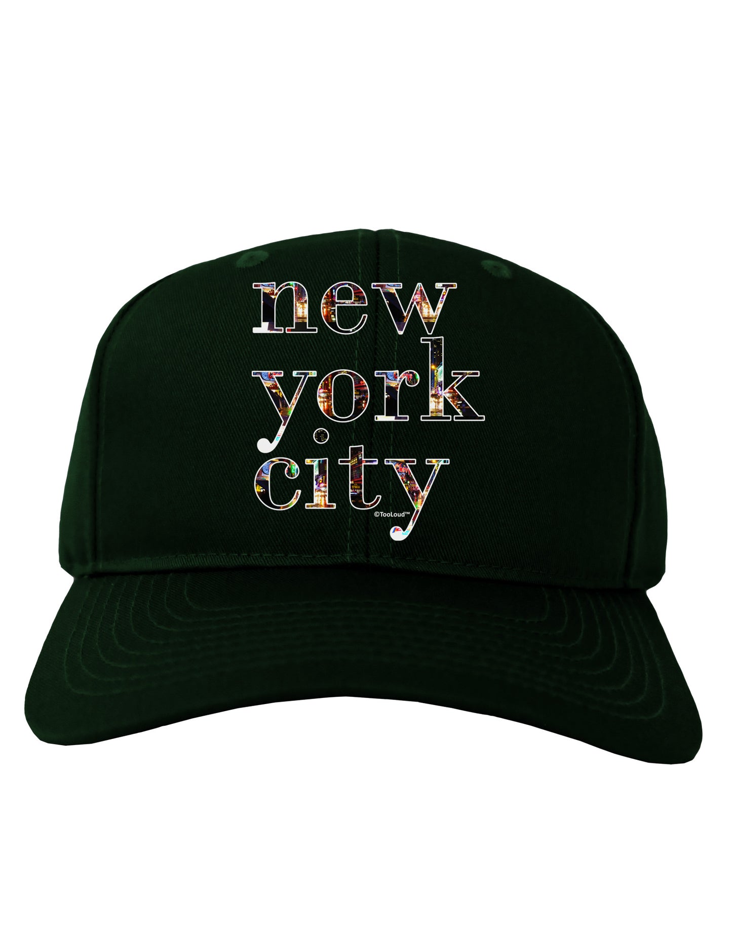 New York City - City Lights Adult Dark Baseball Cap Hat by TooLoud-Baseball Cap-TooLoud-Hunter-Green-One Size-Davson Sales