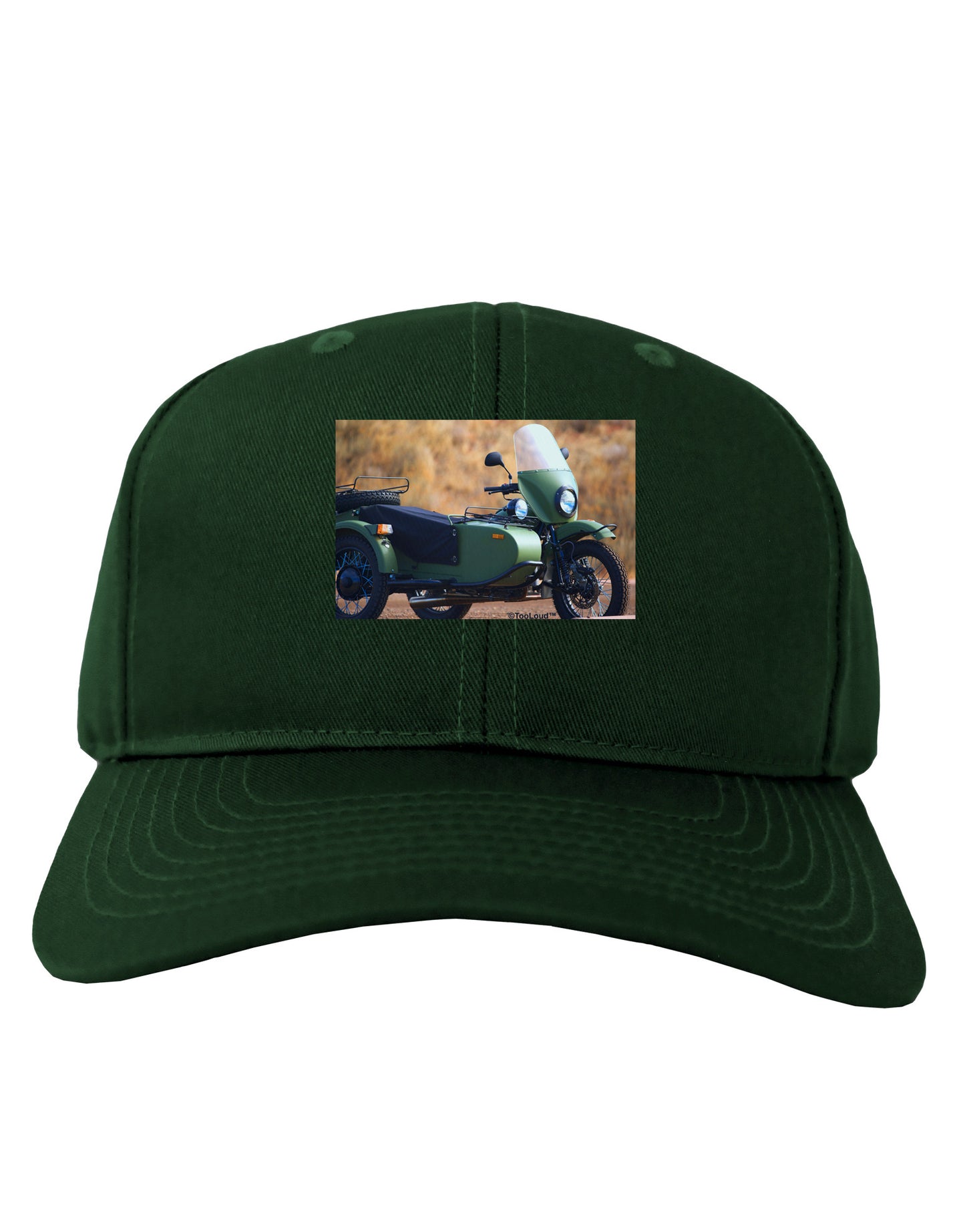 Sidecar Motorcycle Photo Adult Dark Baseball Cap Hat-Baseball Cap-TooLoud-Hunter-Green-One Size-Davson Sales