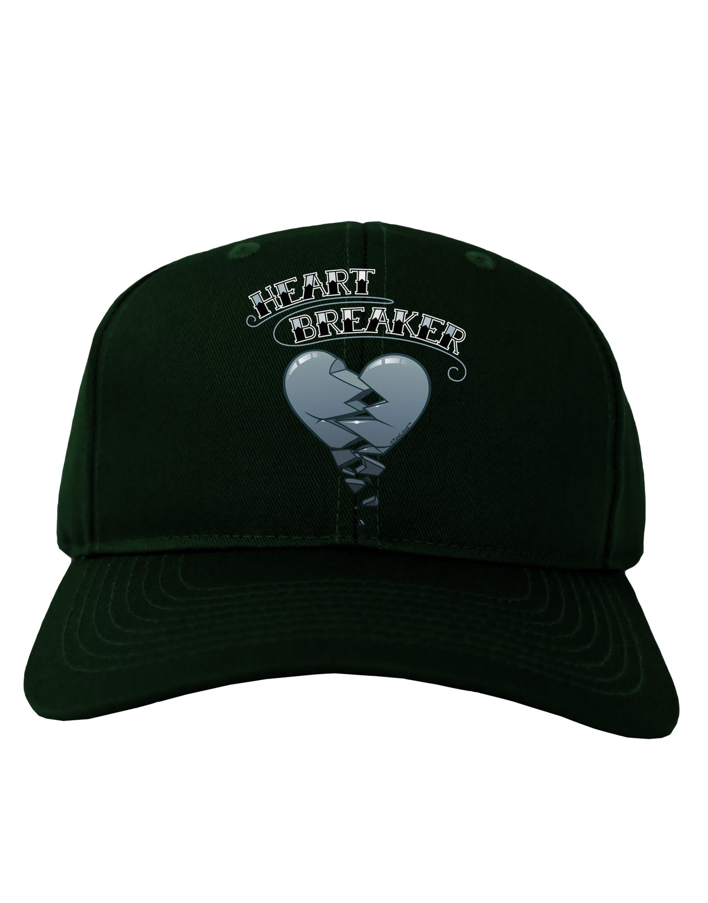 Heart Breaker Manly Adult Dark Baseball Cap Hat by-Baseball Cap-TooLoud-Hunter-Green-One Size-Davson Sales