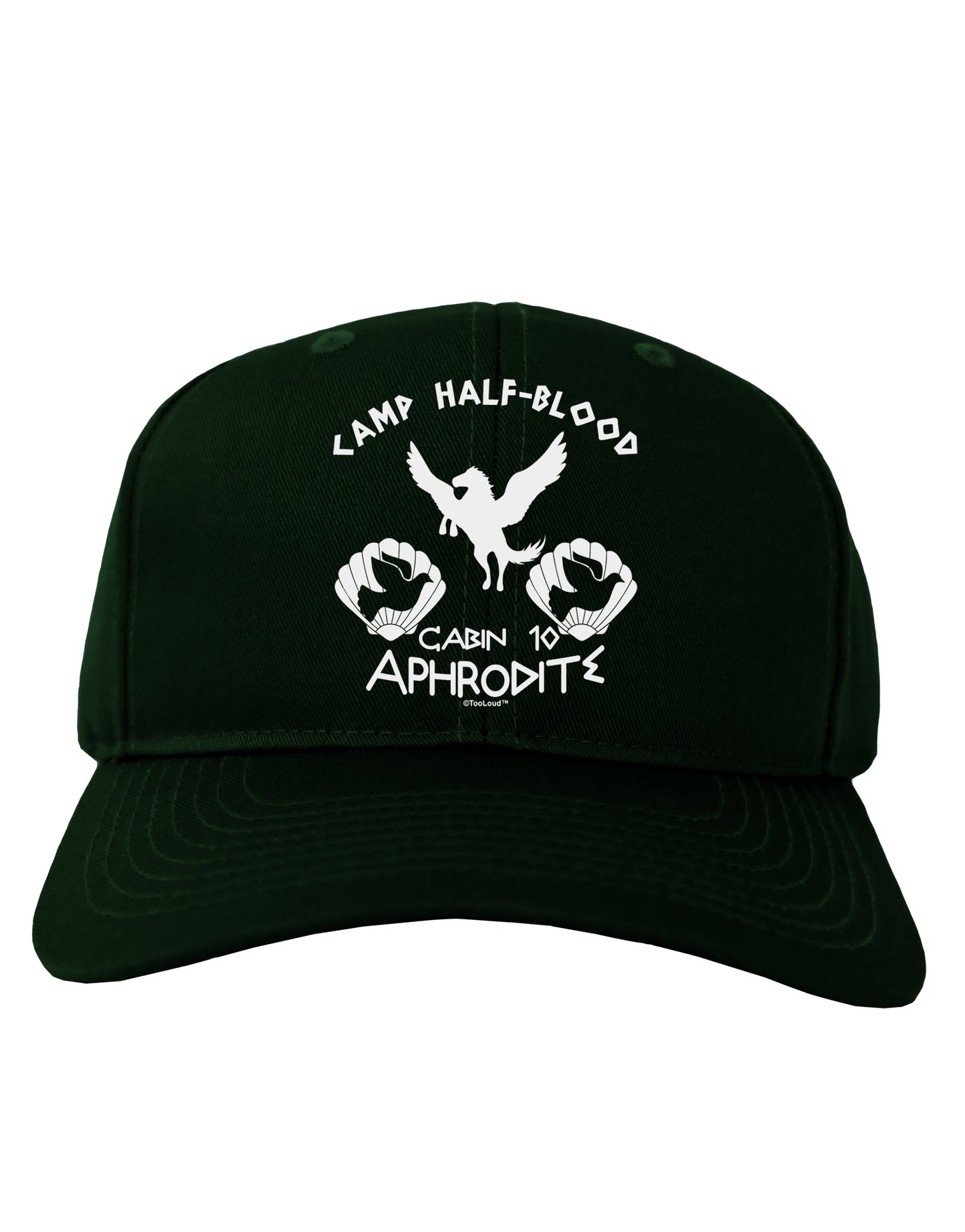 Cabin 10 Aphrodite Camp Half Blood Adult Dark Baseball Cap Hat-Baseball Cap-TooLoud-Hunter-Green-One Size-Davson Sales