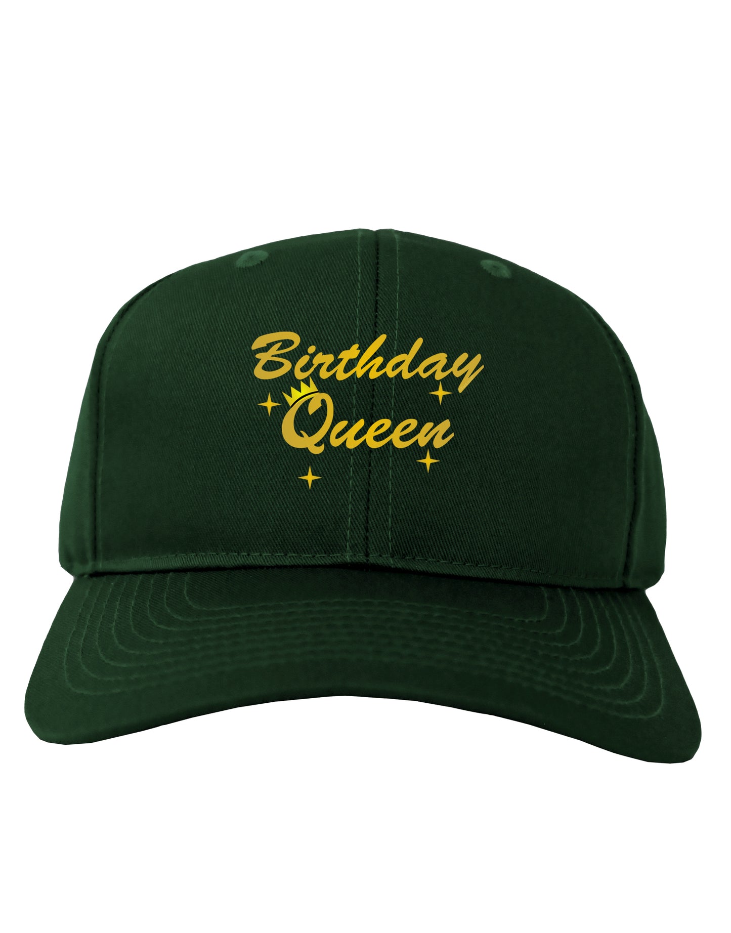 Birthday Queen Text Adult Dark Baseball Cap Hat by TooLoud-Baseball Cap-TooLoud-Hunter-Green-One Size-Davson Sales