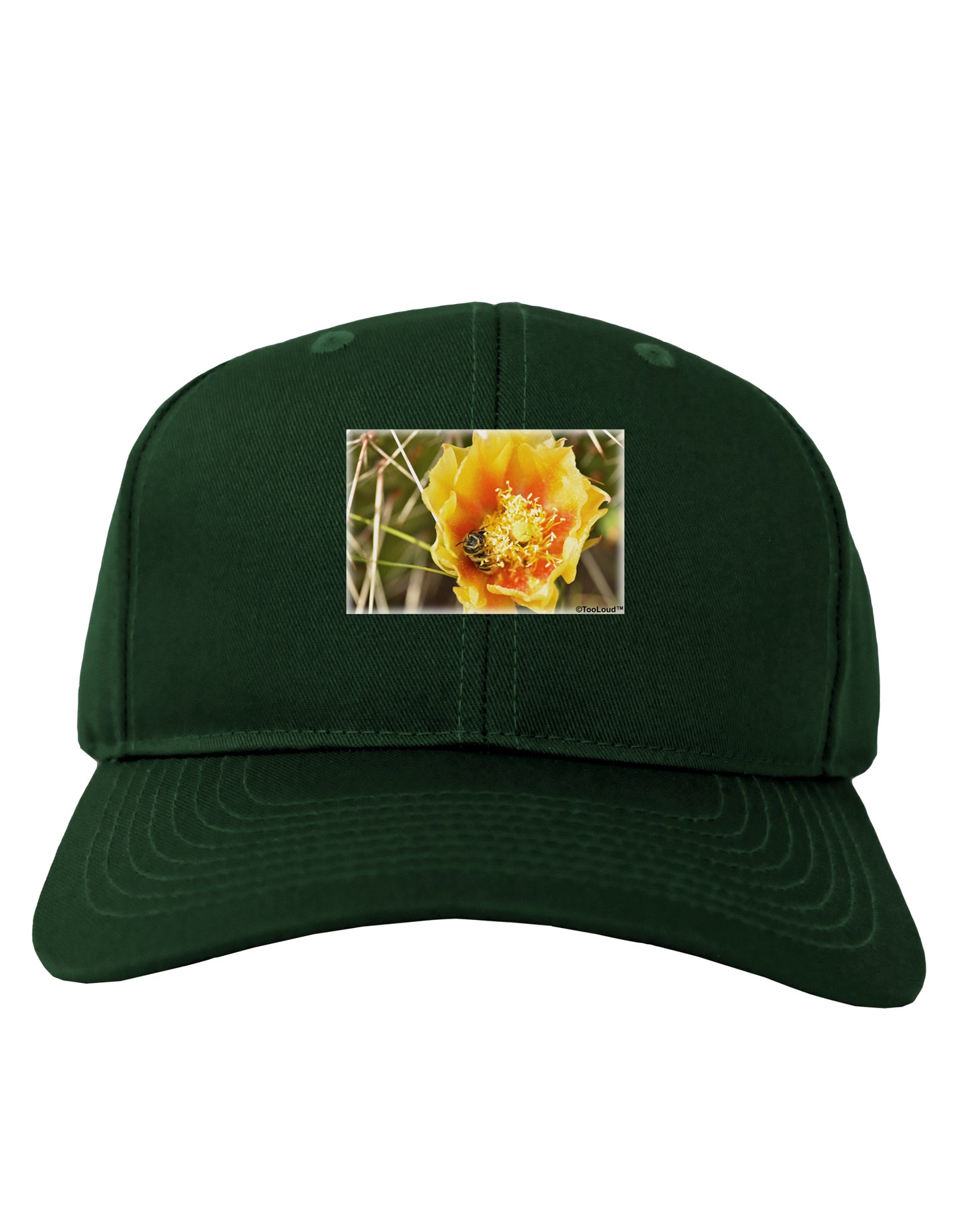Bee Cactus Adult Dark Baseball Cap Hat-Baseball Cap-TooLoud-Hunter-Green-One Size-Davson Sales