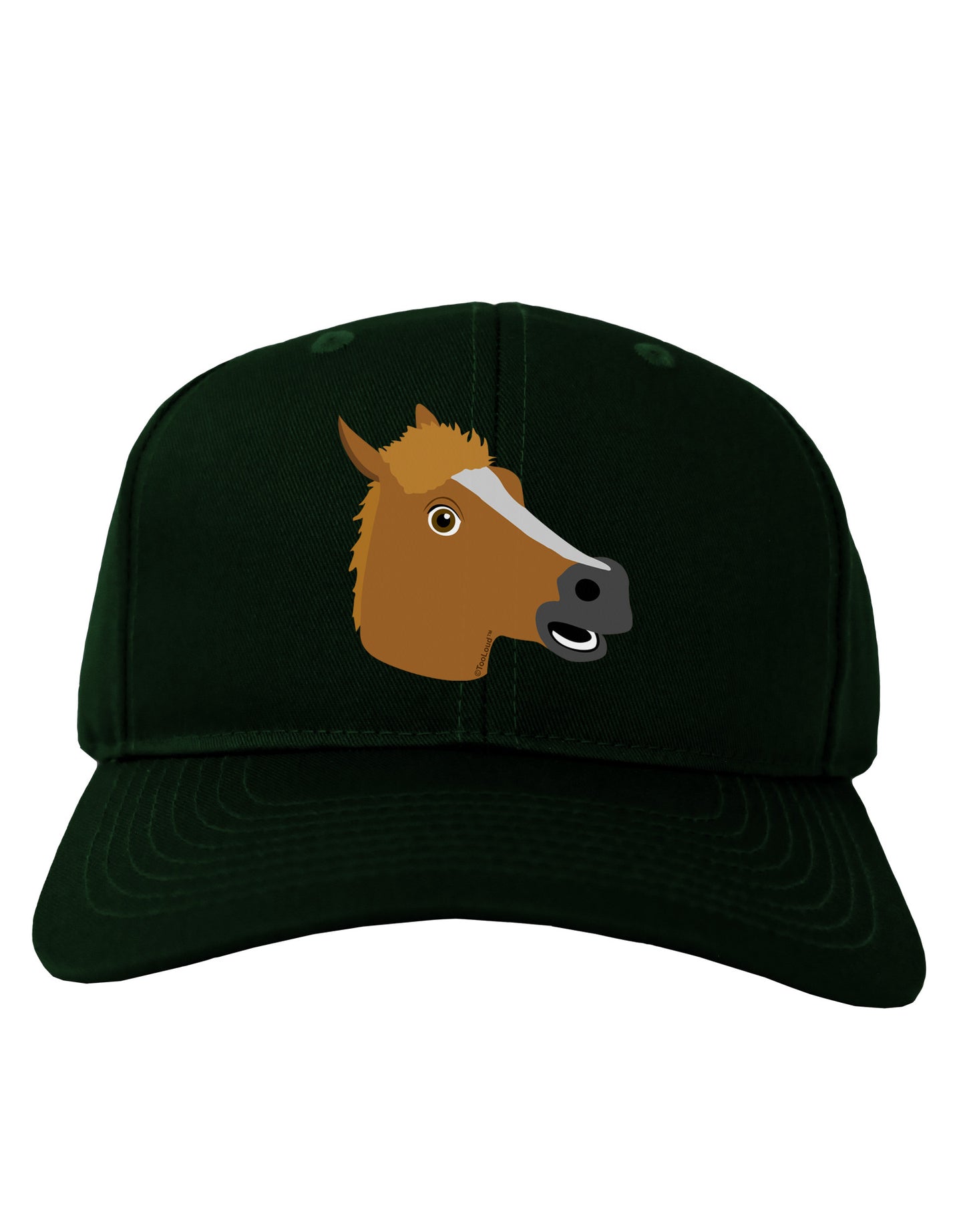 Silly Cartoon Horse Head Adult Dark Baseball Cap Hat-Baseball Cap-TooLoud-Hunter-Green-One Size-Davson Sales
