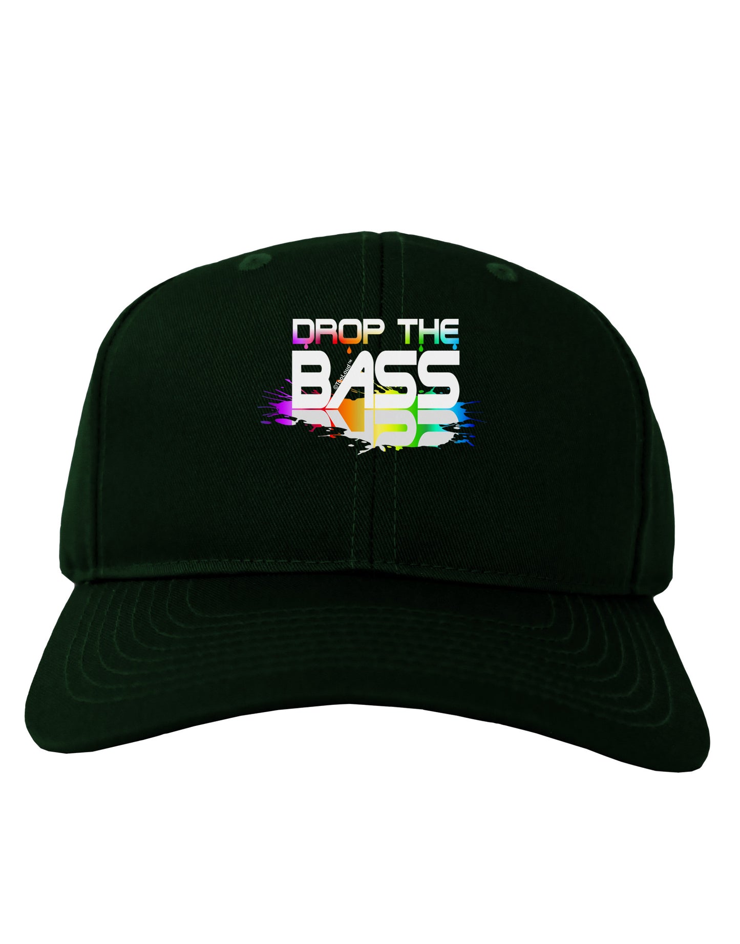 Paint Drop The Bass Adult Dark Baseball Cap Hat-Baseball Cap-TooLoud-Hunter-Green-One Size-Davson Sales