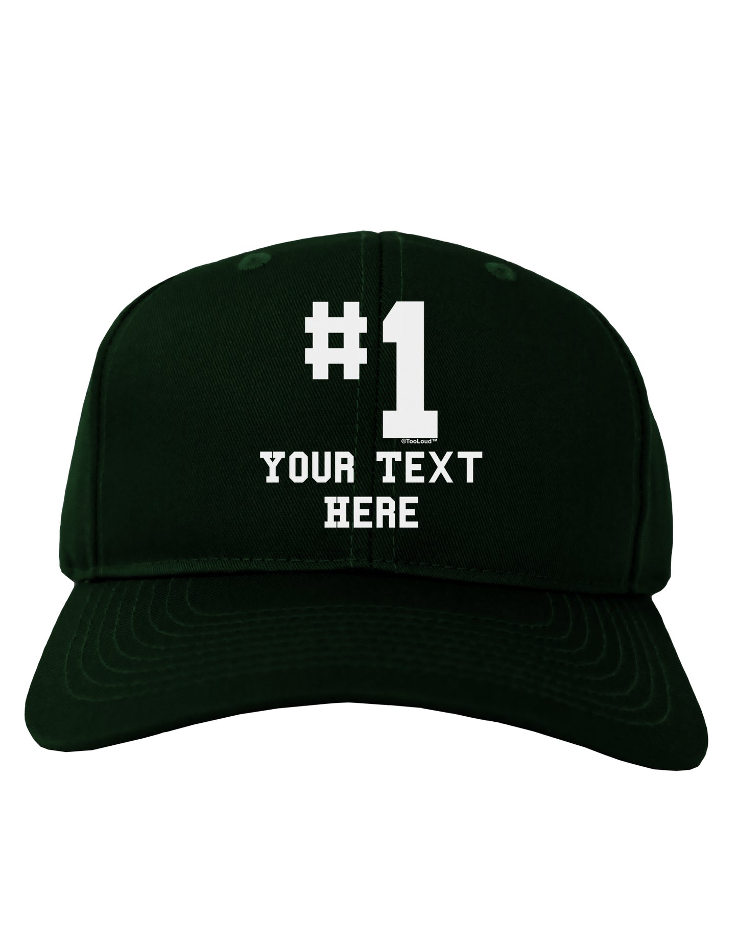 Personalized Number 1 Adult Dark Baseball Cap Hat by TooLoud-Baseball Cap-TooLoud-Hunter-Green-One Size-Davson Sales