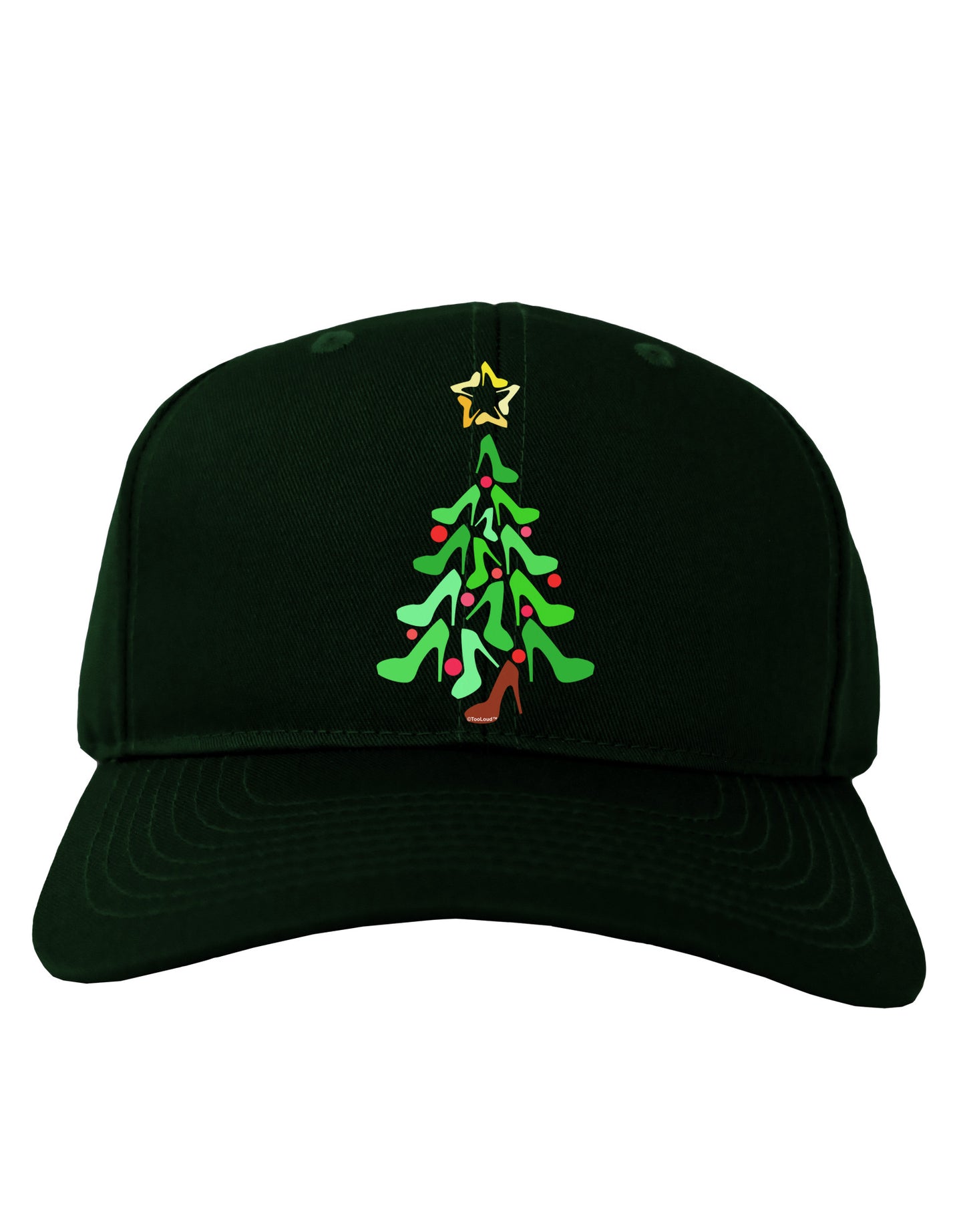 High Heels Shoes Christmas Tree Adult Dark Baseball Cap Hat-Baseball Cap-TooLoud-Hunter-Green-One Size-Davson Sales