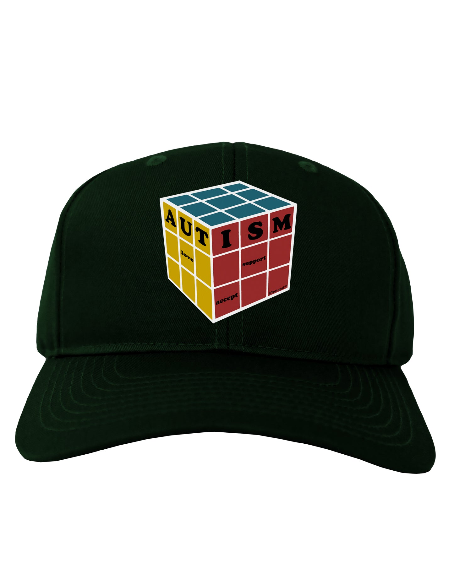 Autism Awareness - Cube Color Adult Dark Baseball Cap Hat-Baseball Cap-TooLoud-Hunter-Green-One Size-Davson Sales