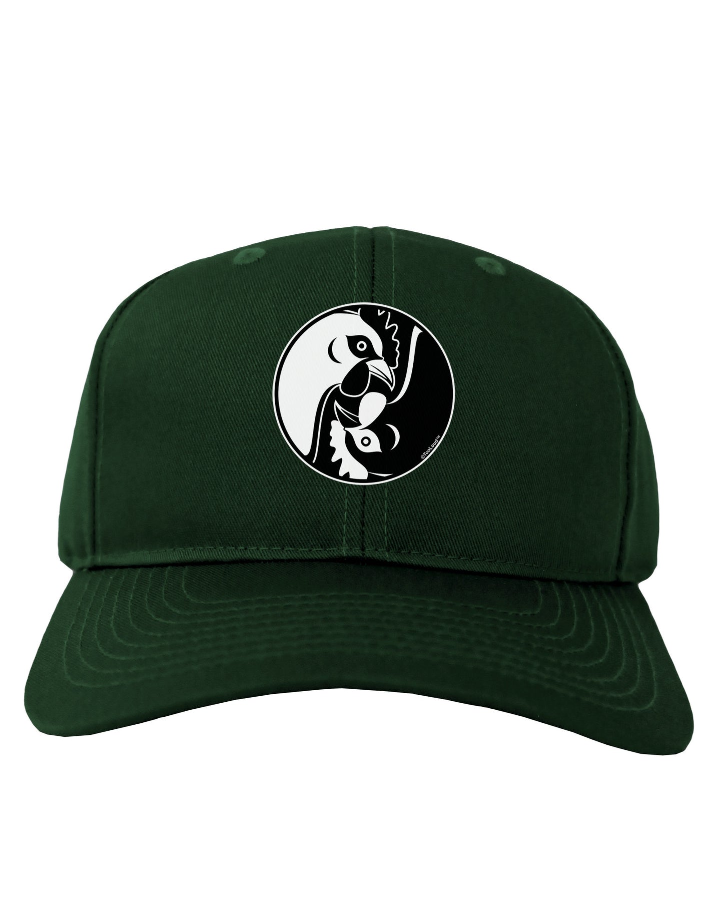 Yin Yang Chicken Adult Dark Baseball Cap Hat-Baseball Cap-TooLoud-Hunter-Green-One Size-Davson Sales