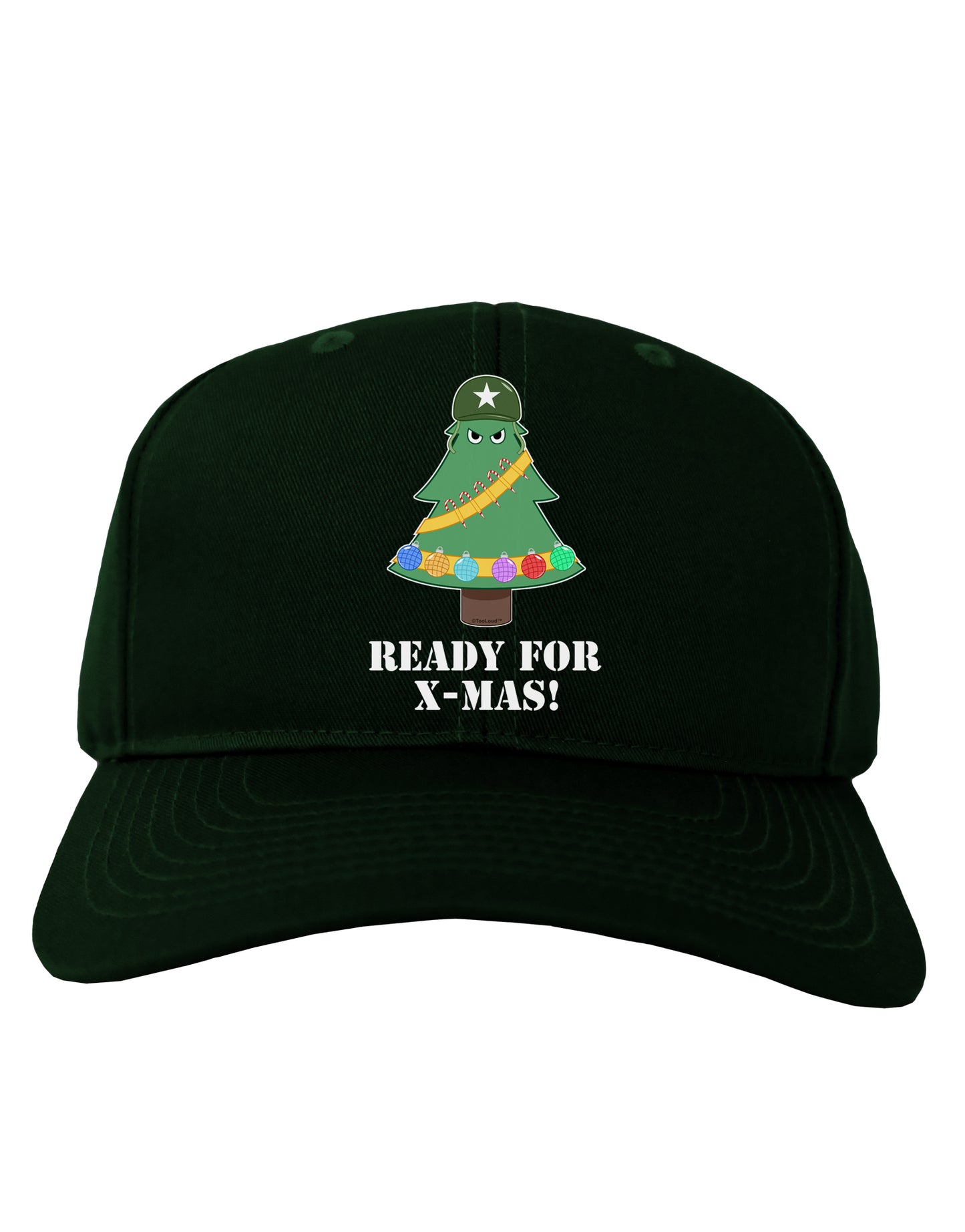 Christmas Tree - Ready for X-Mas Adult Dark Baseball Cap Hat-Baseball Cap-TooLoud-Hunter-Green-One Size-Davson Sales