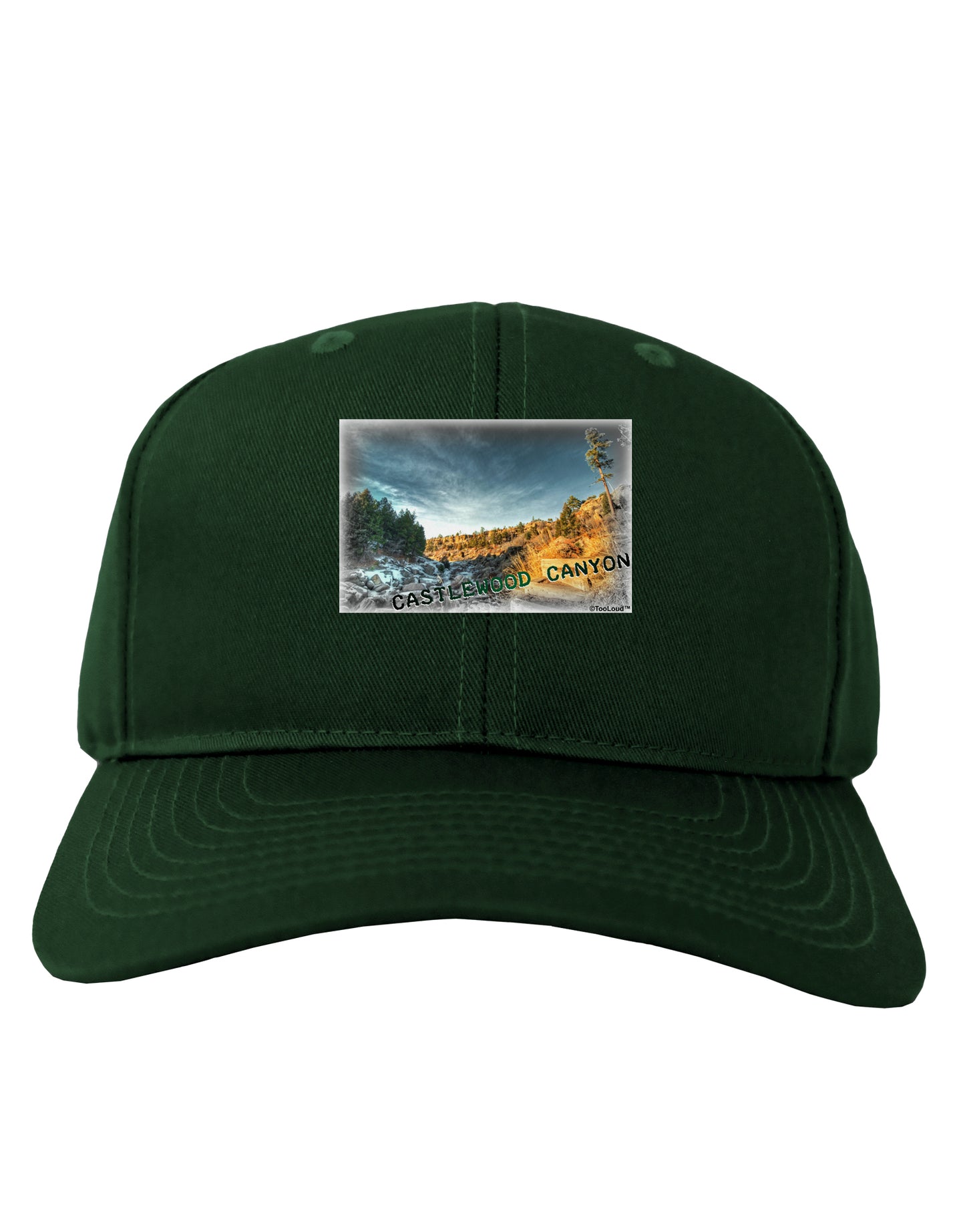 Castlewood Canyon Old Photo Adult Dark Baseball Cap Hat-Baseball Cap-TooLoud-Hunter-Green-One Size-Davson Sales