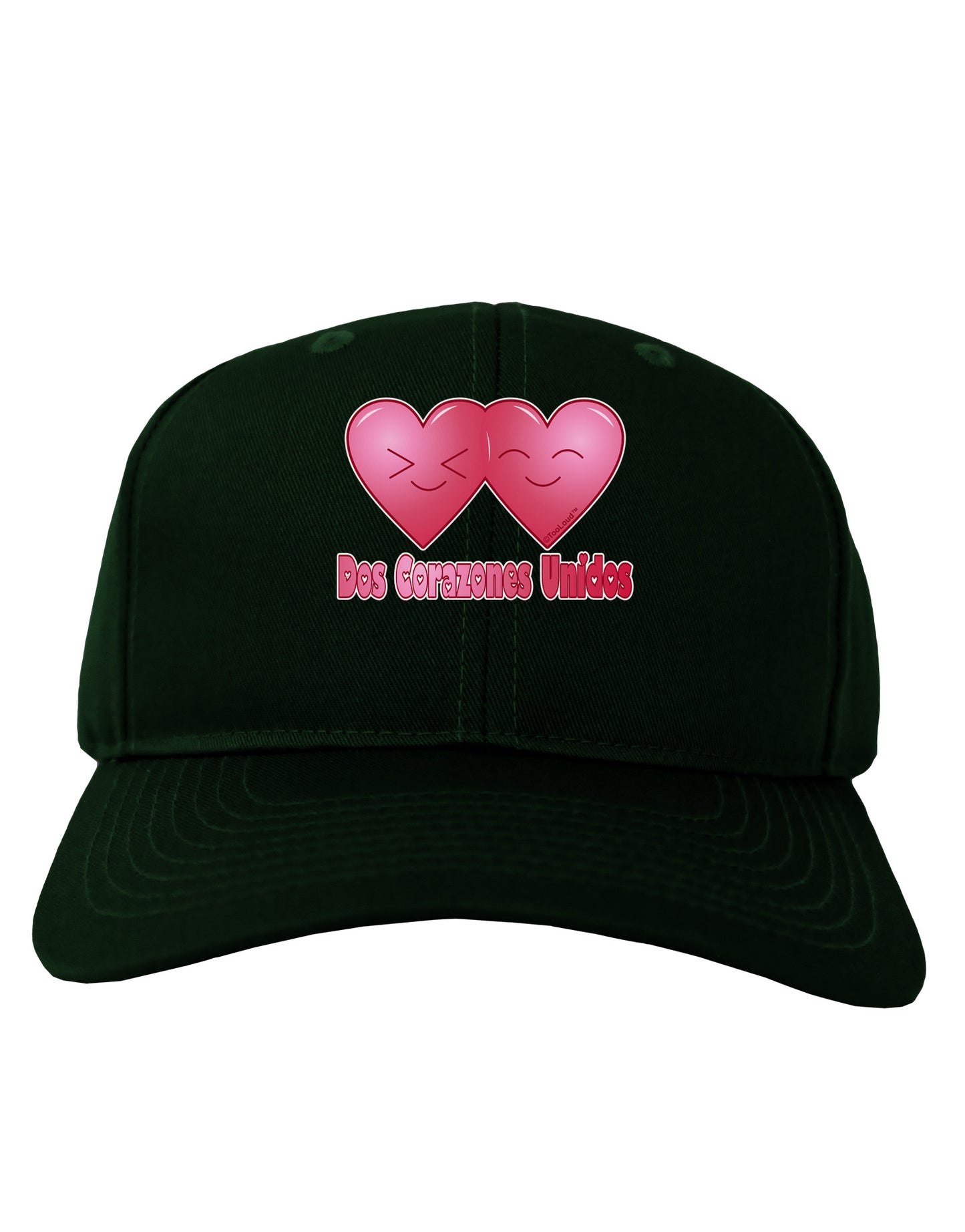 Dos Corazones Unidos Design Adult Dark Baseball Cap Hat by TooLoud-Baseball Cap-TooLoud-Hunter-Green-One Size-Davson Sales