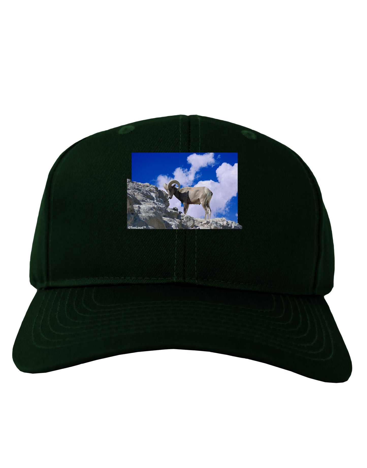 Bighorn Ram Adult Dark Baseball Cap Hat-Baseball Cap-TooLoud-Hunter-Green-One Size-Davson Sales