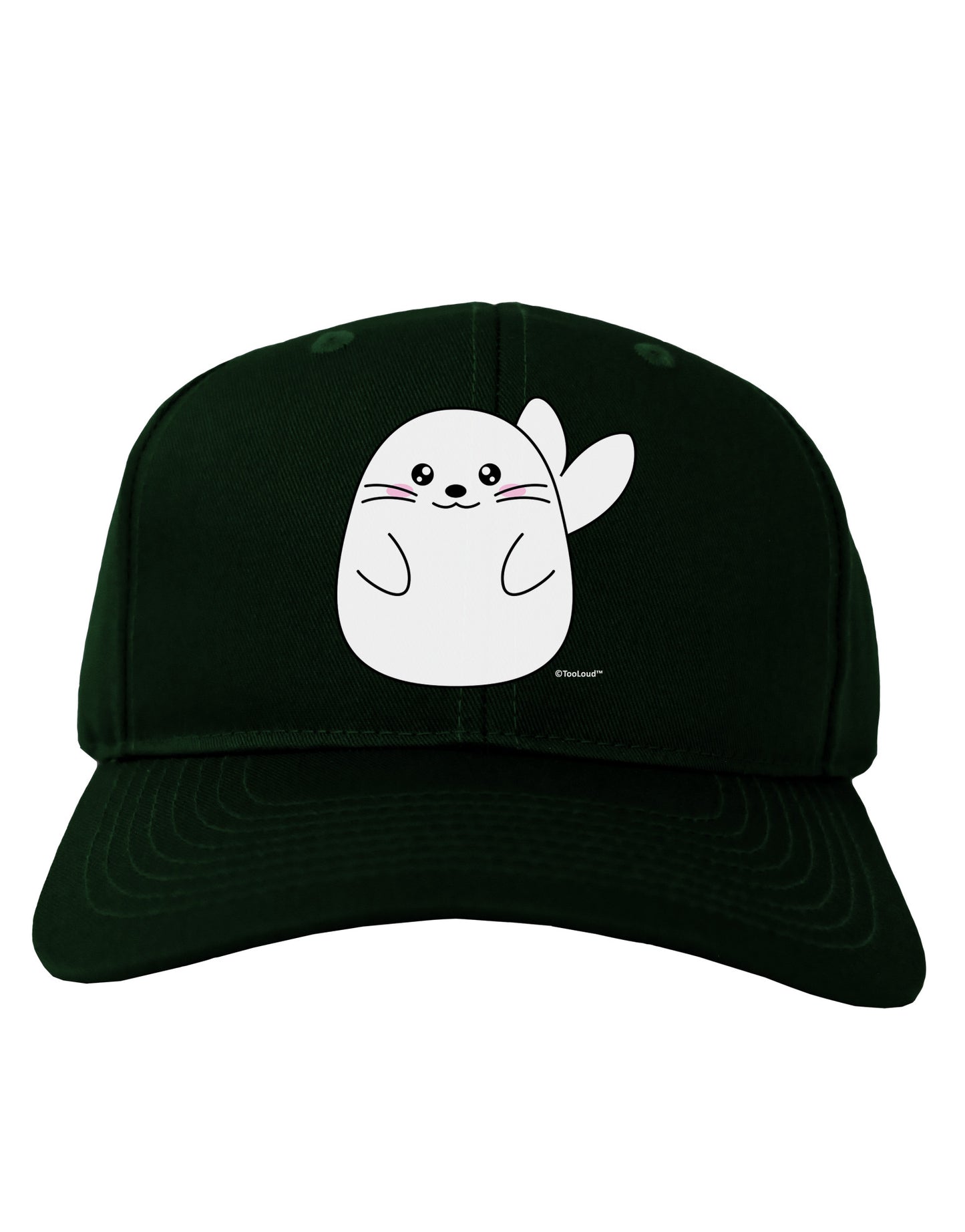 Cute Seal Adult Dark Baseball Cap Hat by TooLoud-Baseball Cap-TooLoud-Hunter-Green-One Size-Davson Sales