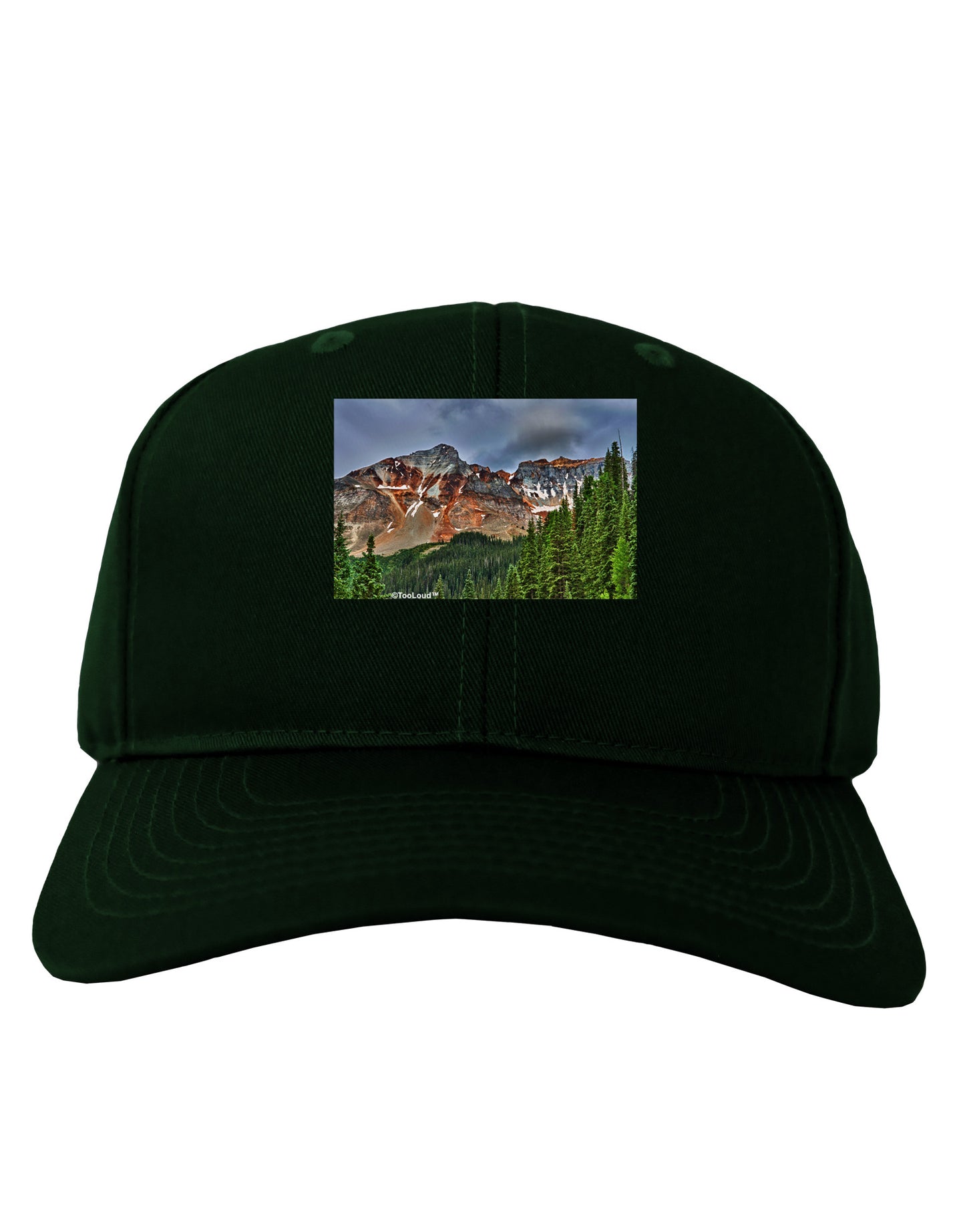 Colorado Mountains Forrest Adult Dark Baseball Cap Hat-Baseball Cap-TooLoud-Hunter-Green-One Size-Davson Sales