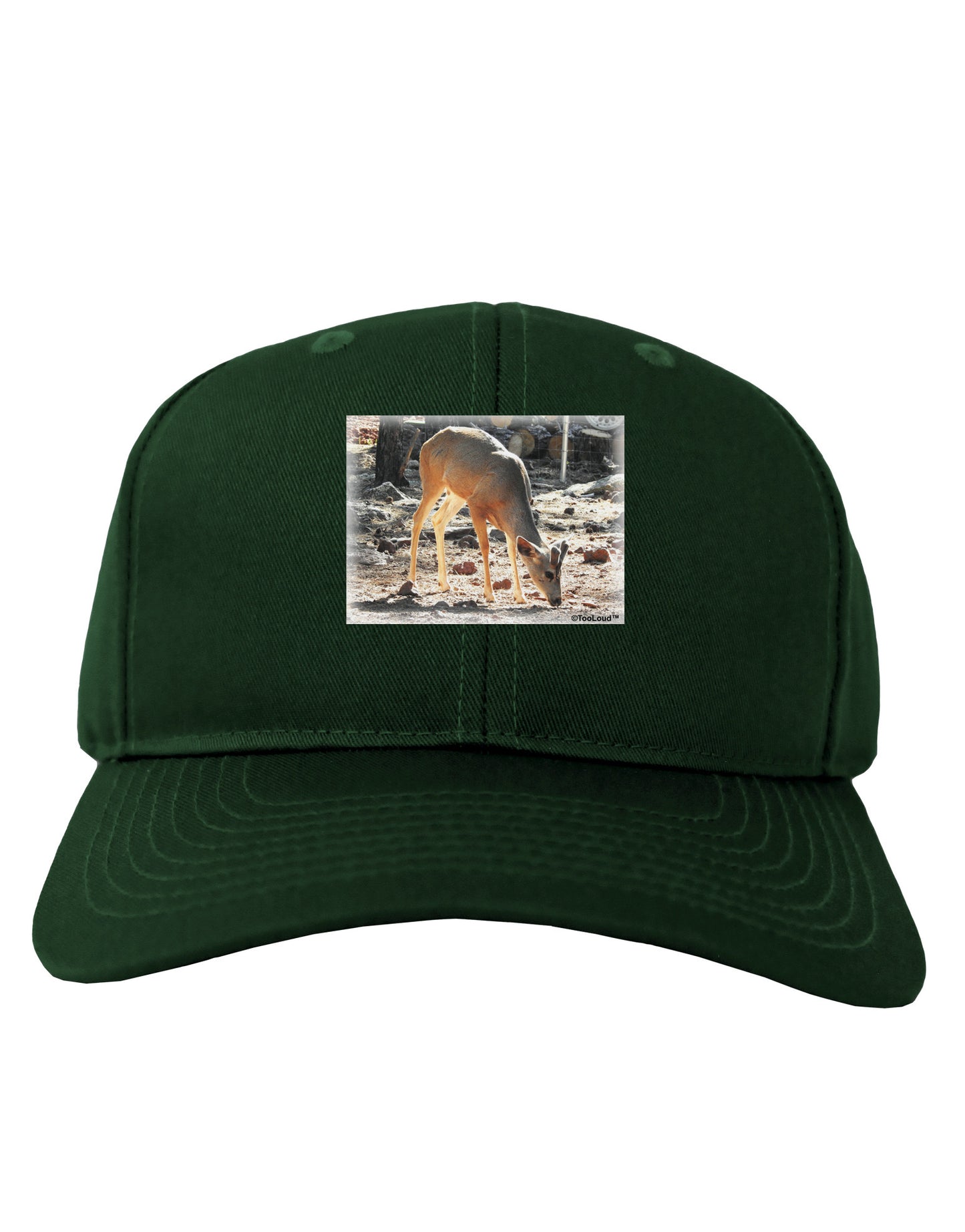 Little Buck Adult Dark Baseball Cap Hat-Baseball Cap-TooLoud-Hunter-Green-One Size-Davson Sales