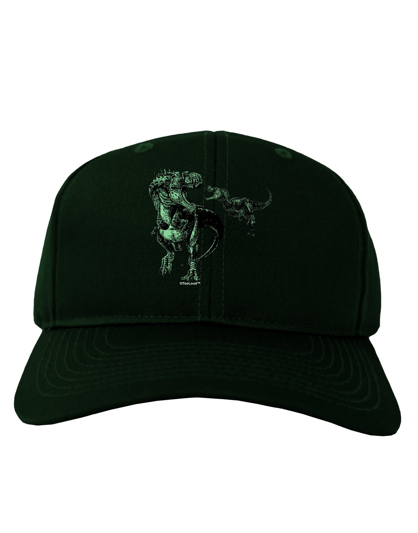 Jurassic Dinosaur Design 1 Adult Dark Baseball Cap Hat by TooLoud-Baseball Cap-TooLoud-Hunter-Green-One Size-Davson Sales