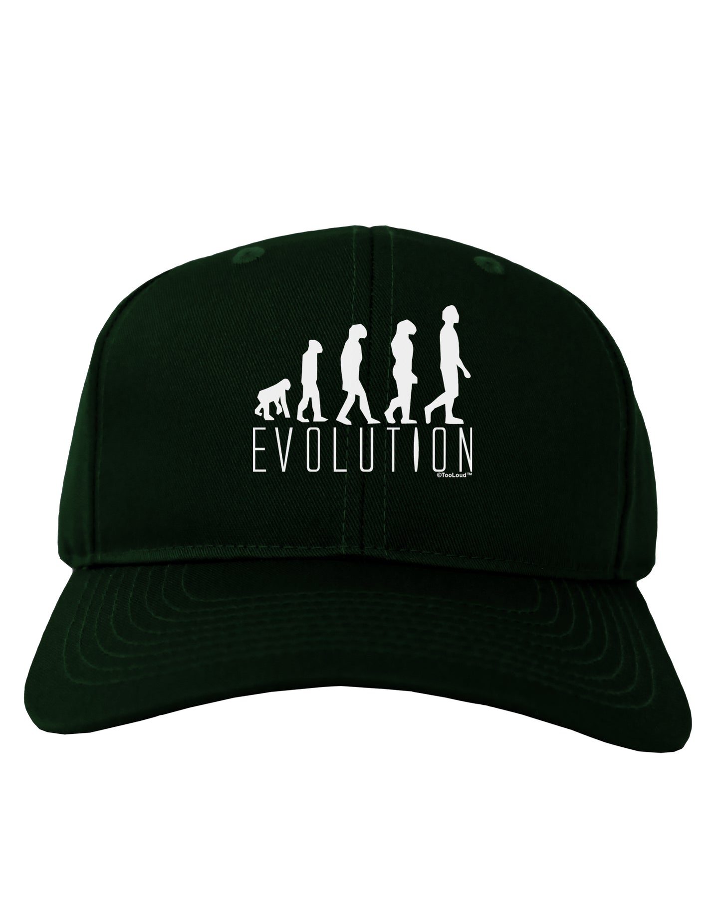 Evolution of Man Adult Dark Baseball Cap Hat by TooLoud-Baseball Cap-TooLoud-Hunter-Green-One Size-Davson Sales