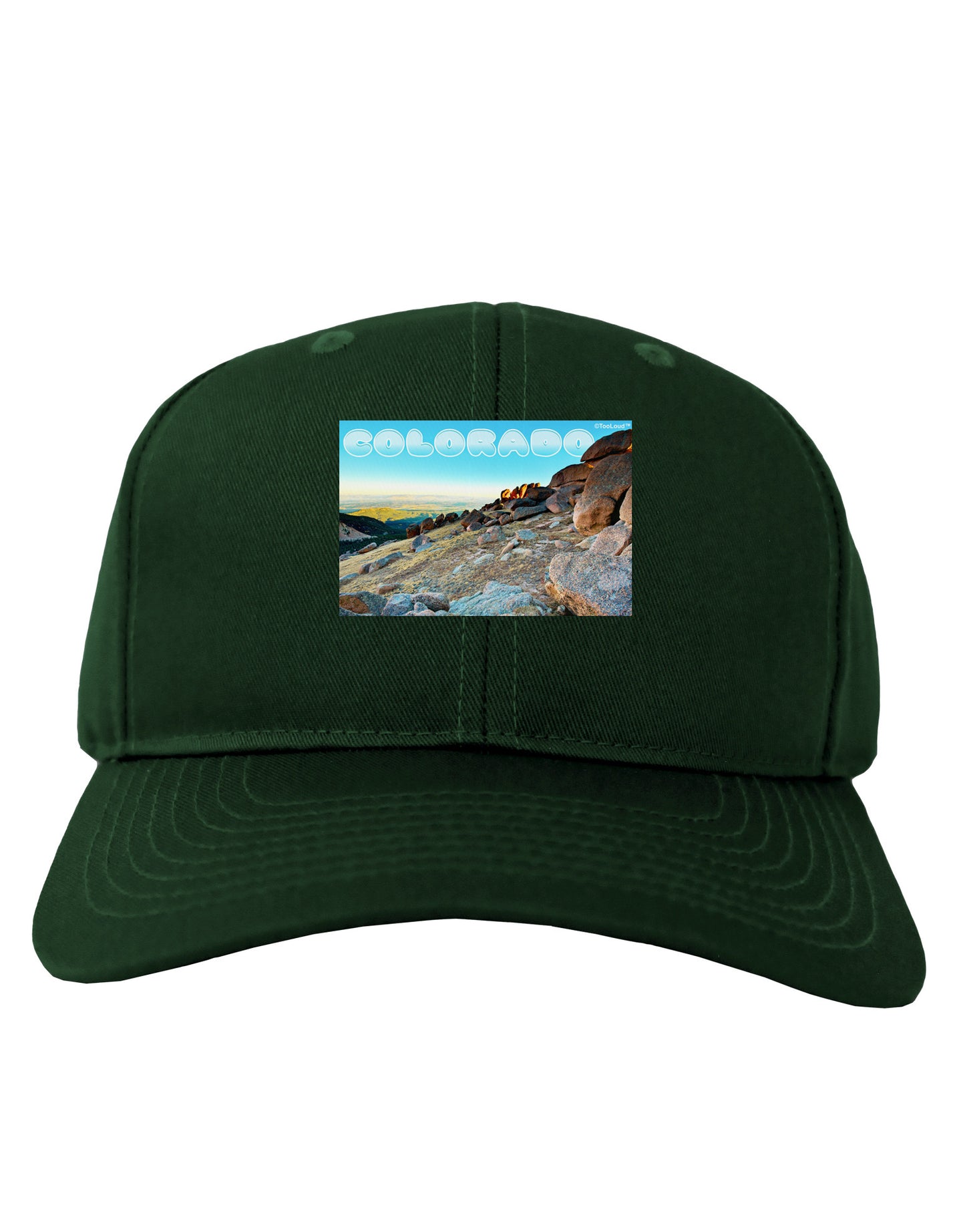 CO Rockies View with Text Adult Dark Baseball Cap Hat-Baseball Cap-TooLoud-Hunter-Green-One Size-Davson Sales