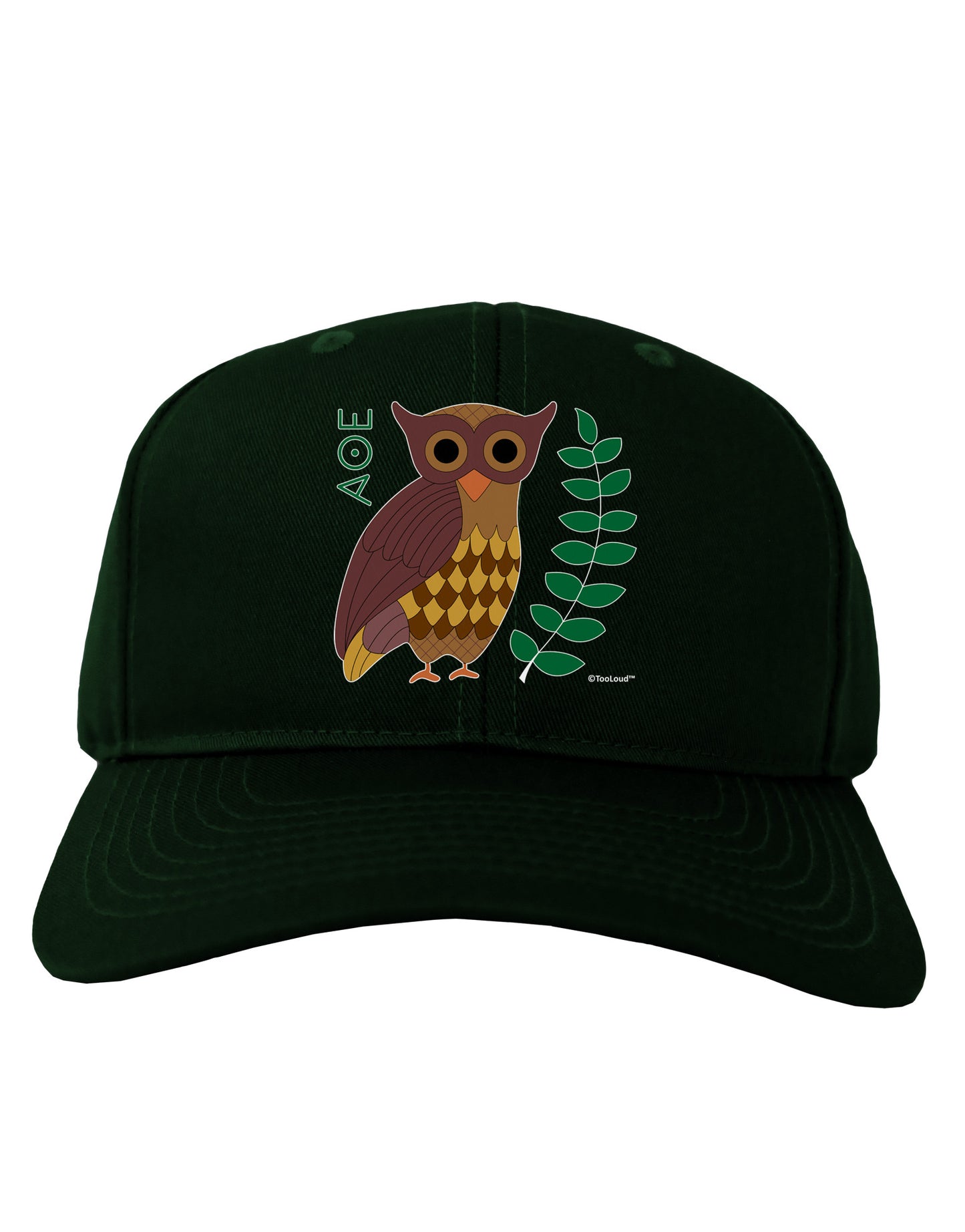 Owl of Athena Adult Dark Baseball Cap Hat by TooLoud-Baseball Cap-TooLoud-Hunter-Green-One Size-Davson Sales