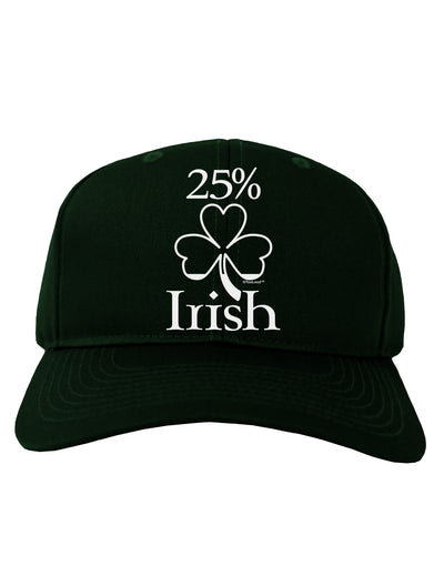 25 Percent Irish - St Patricks Day Adult Dark Baseball Cap Hat by TooLoud-Baseball Cap-TooLoud-Hunter-Green-One Size-Davson Sales