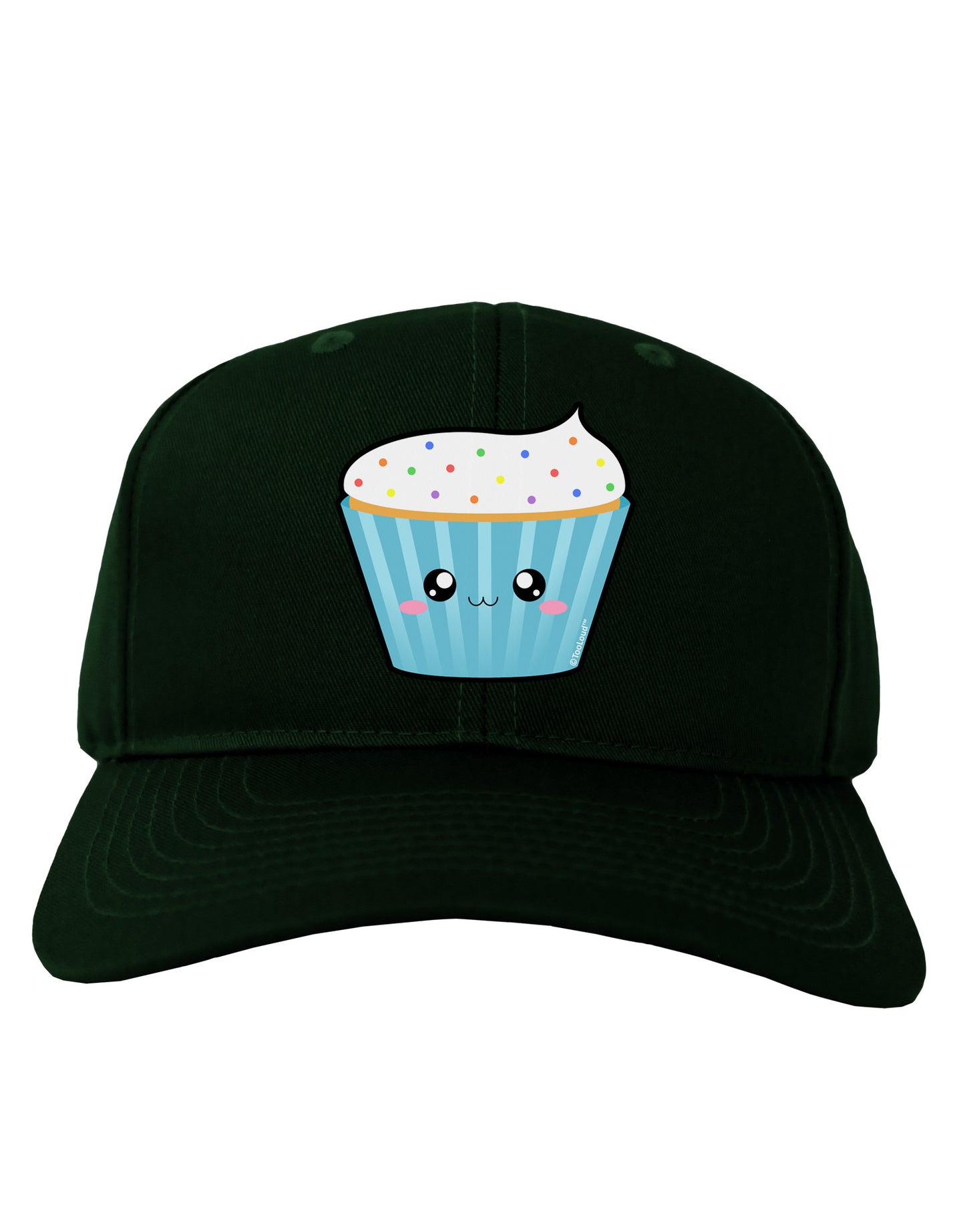 Cute Cupcake with Sprinkles Adult Dark Baseball Cap Hat by TooLoud-Baseball Cap-TooLoud-Hunter-Green-One Size-Davson Sales