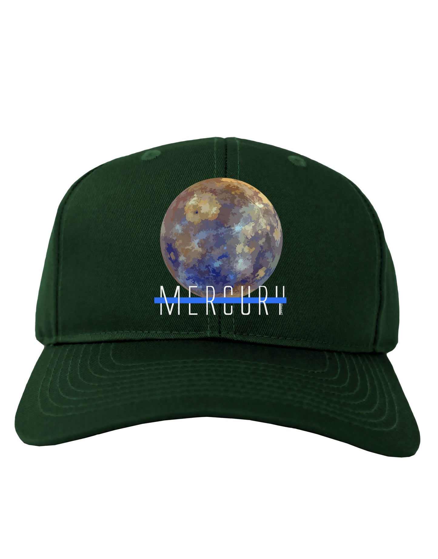 Planet Mercury Text Adult Dark Baseball Cap Hat-Baseball Cap-TooLoud-Hunter-Green-One Size-Davson Sales