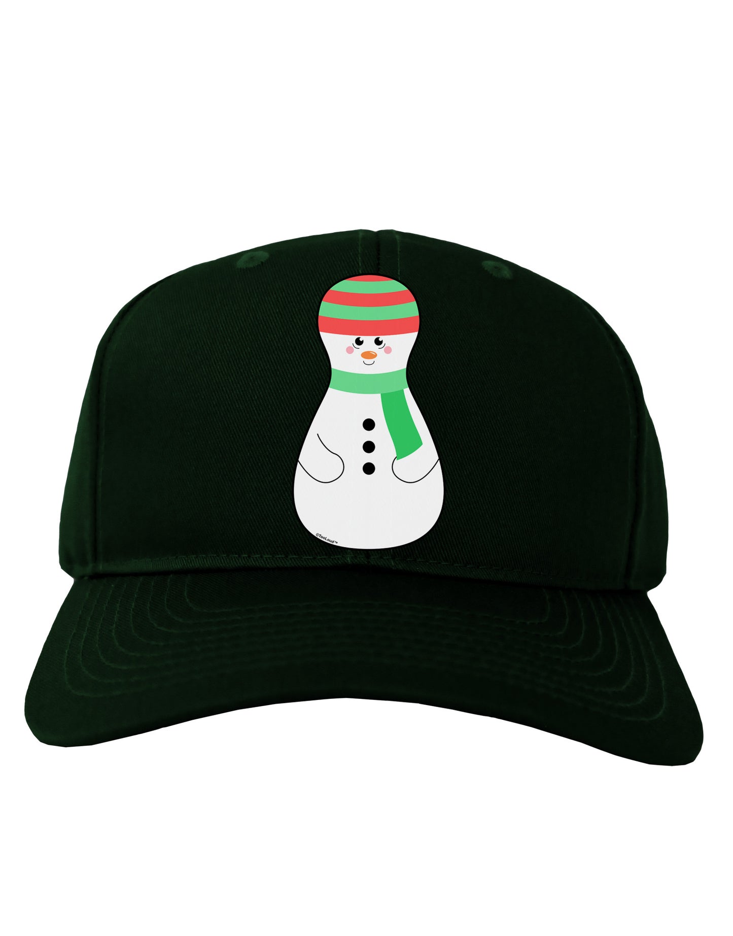 Cute Snowman Matryoshka Nesting Doll - Christmas Adult Dark Baseball Cap Hat-Baseball Cap-TooLoud-Hunter-Green-One Size-Davson Sales