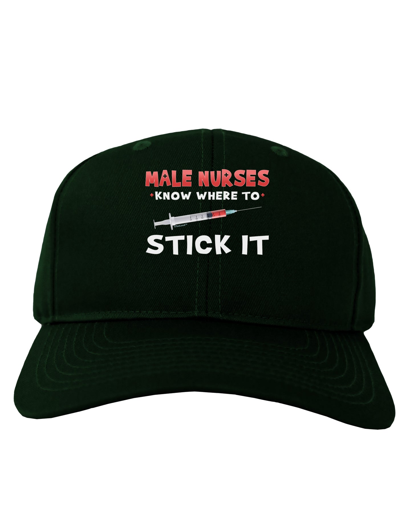 Male Nurses - Stick It Adult Dark Baseball Cap Hat-Baseball Cap-TooLoud-Hunter-Green-One Size-Davson Sales