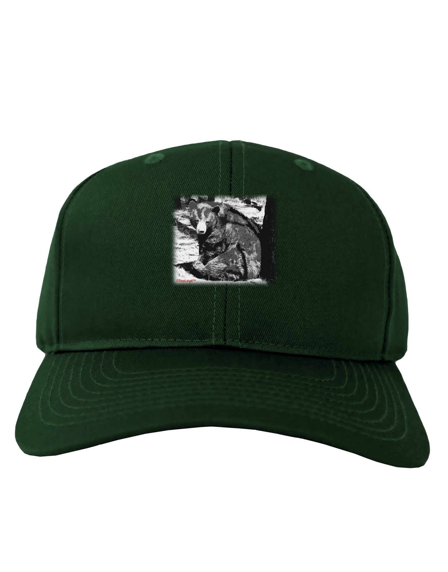 Creepy Black Bear Adult Dark Baseball Cap Hat-Baseball Cap-TooLoud-Hunter-Green-One Size-Davson Sales