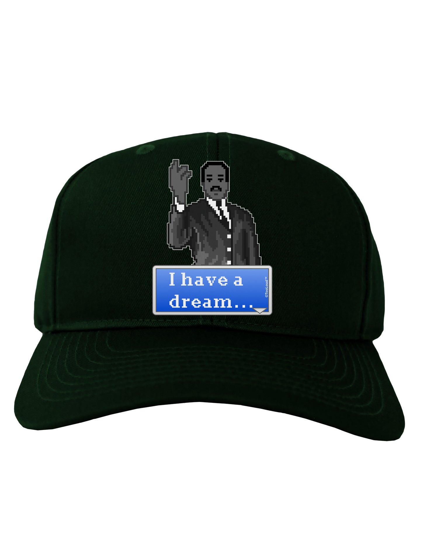 I have a Dream Pixel Art Adult Dark Baseball Cap Hat by TooLoud-Baseball Cap-TooLoud-Hunter-Green-One Size-Davson Sales