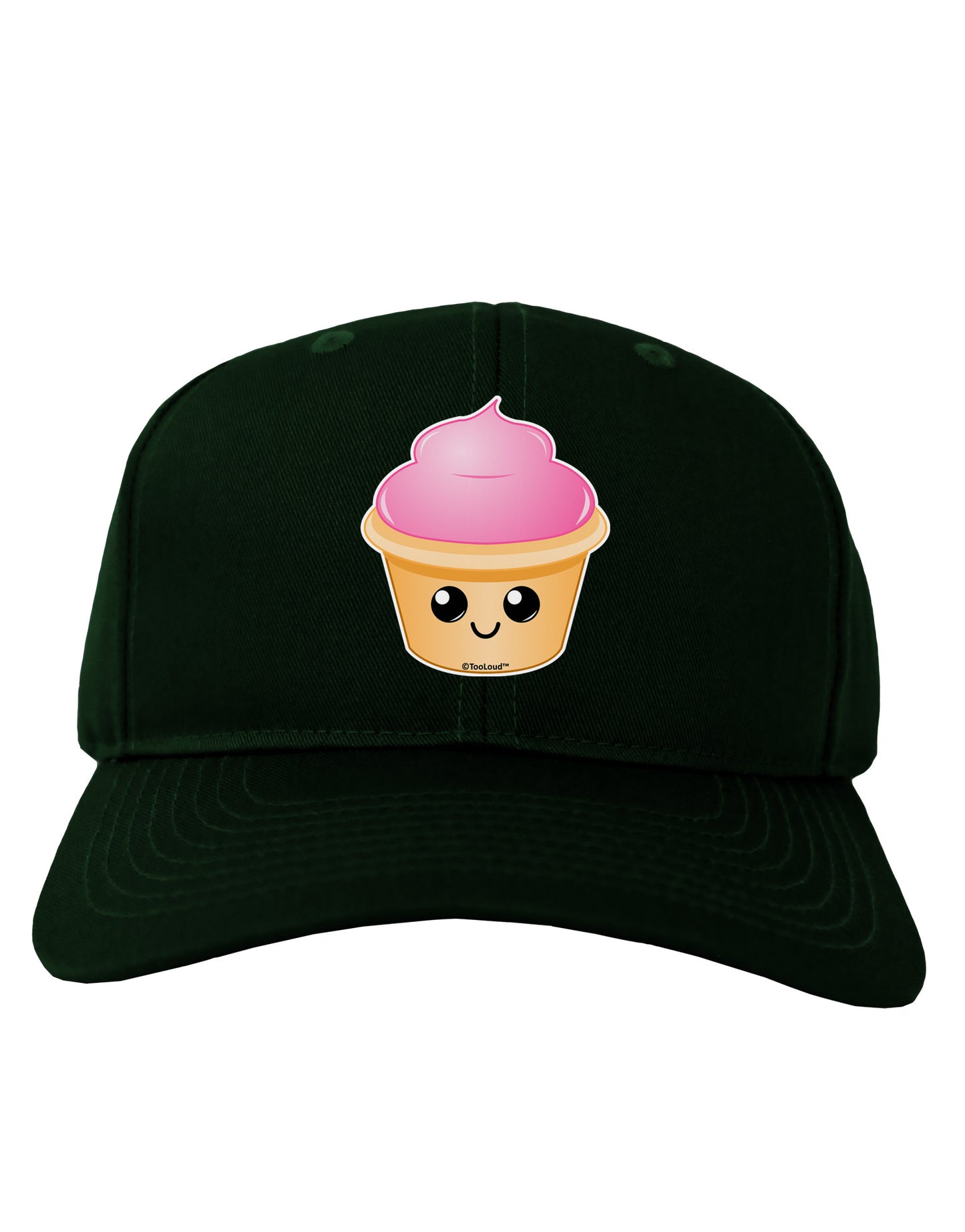 Cute Cupcake Design #2 Adult Dark Baseball Cap Hat by TooLoud-Baseball Cap-TooLoud-Hunter-Green-One Size-Davson Sales