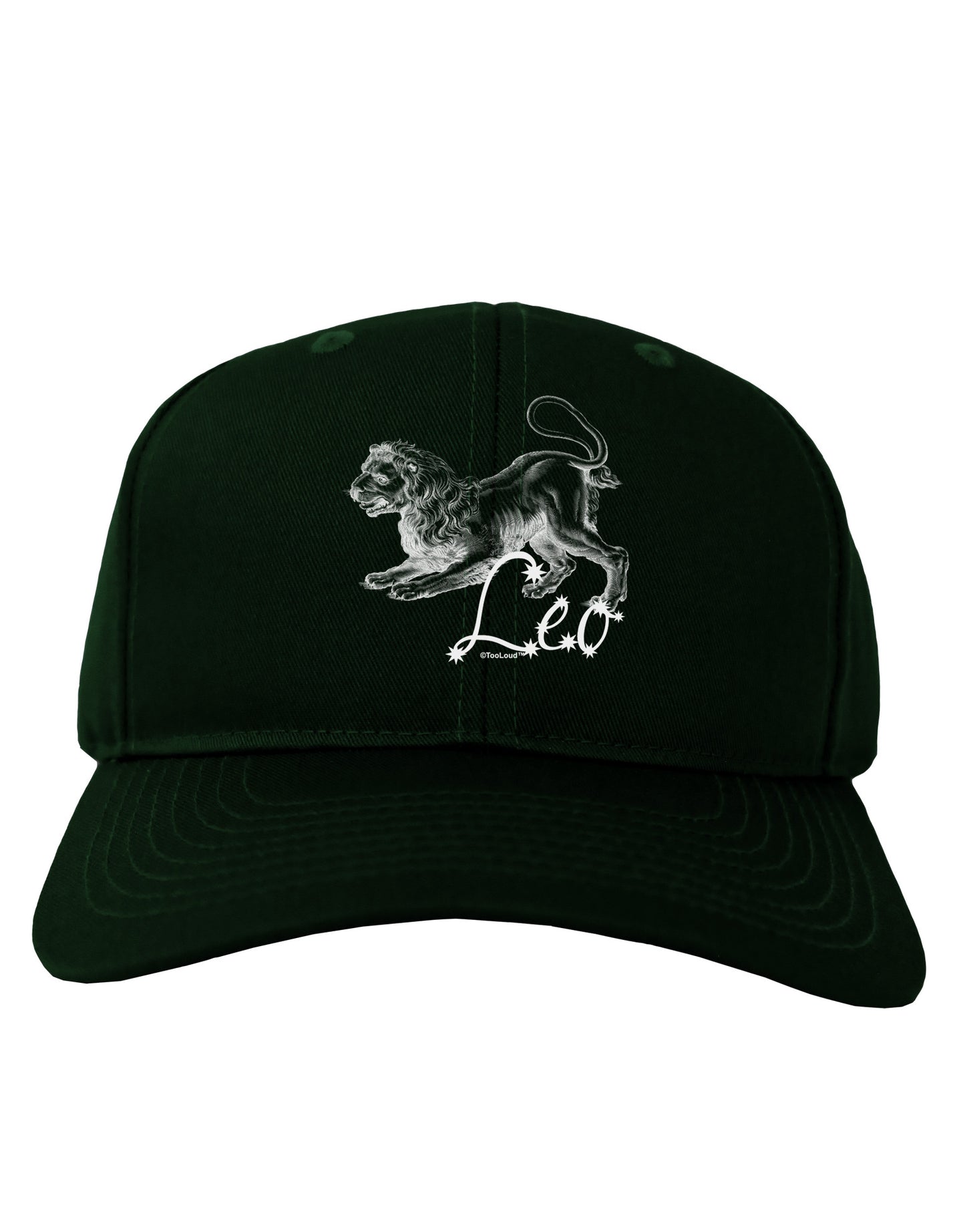 Leo Illustration Adult Dark Baseball Cap Hat-Baseball Cap-TooLoud-Hunter-Green-One Size-Davson Sales