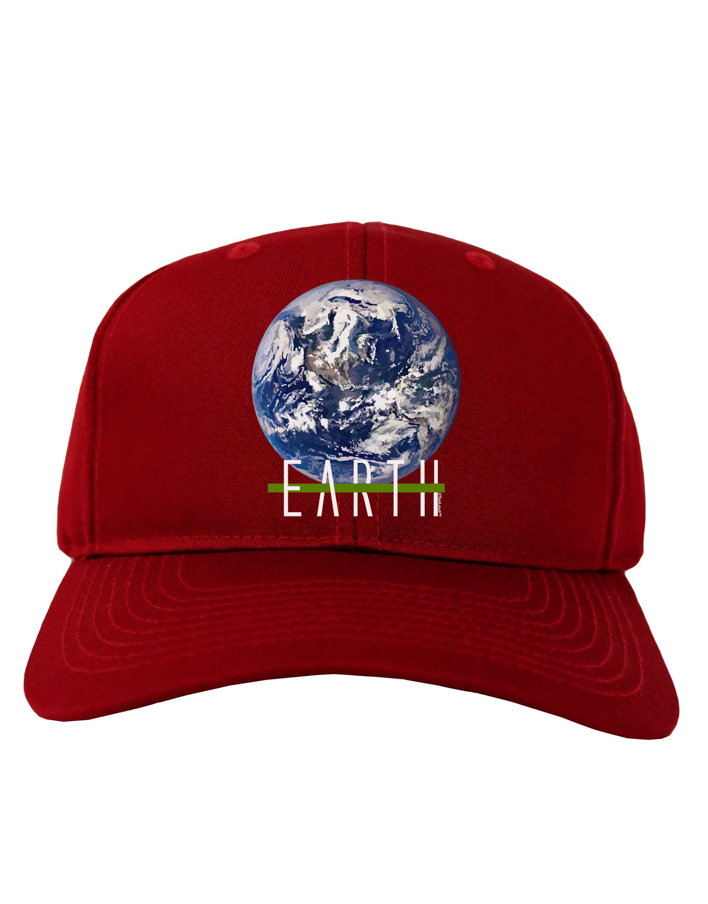 Planet Earth Text Adult Dark Baseball Cap Hat-Baseball Cap-TooLoud-Red-One Size-Davson Sales