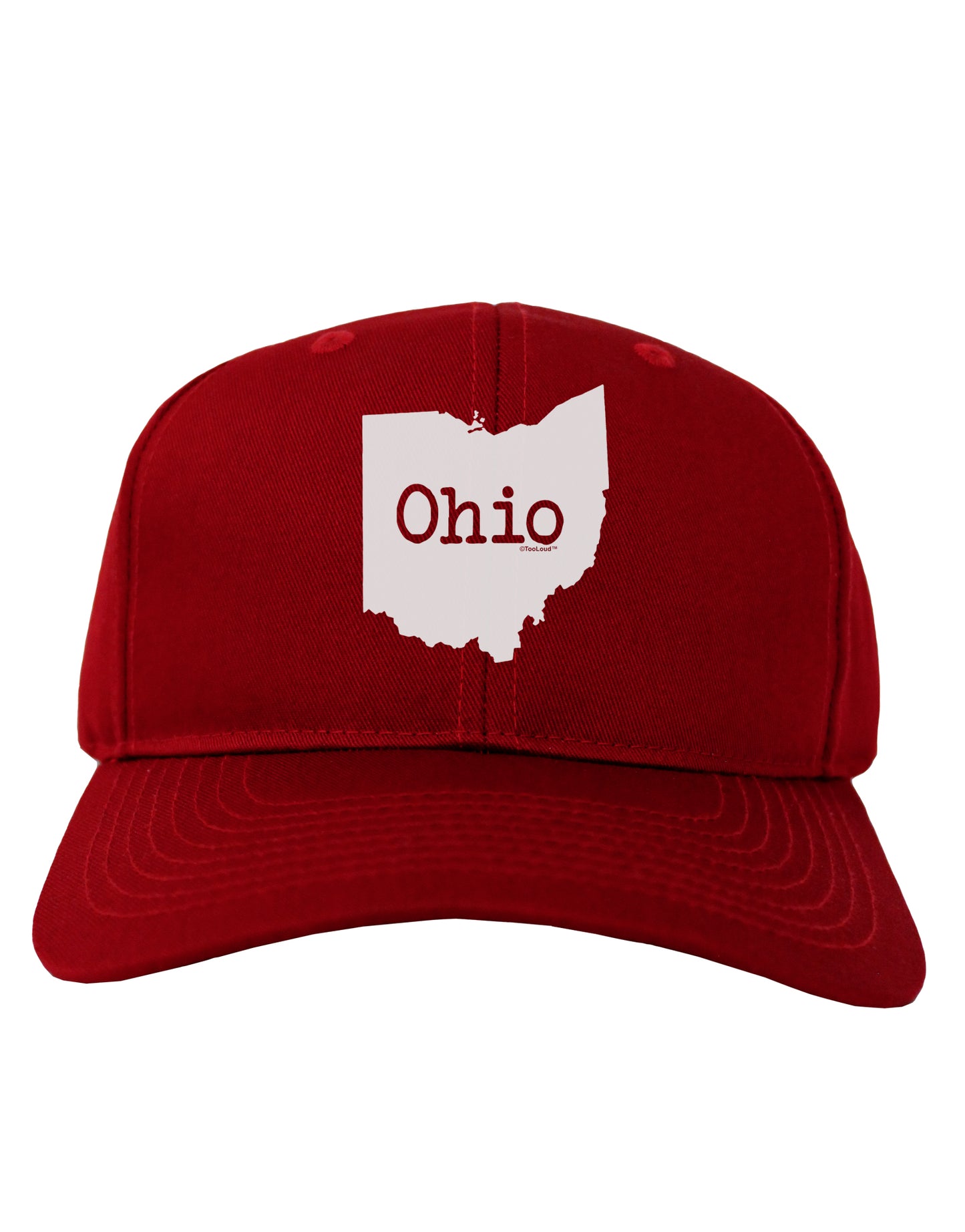 Ohio - United States Shape Adult Dark Baseball Cap Hat by TooLoud-Baseball Cap-TooLoud-Red-One Size-Davson Sales