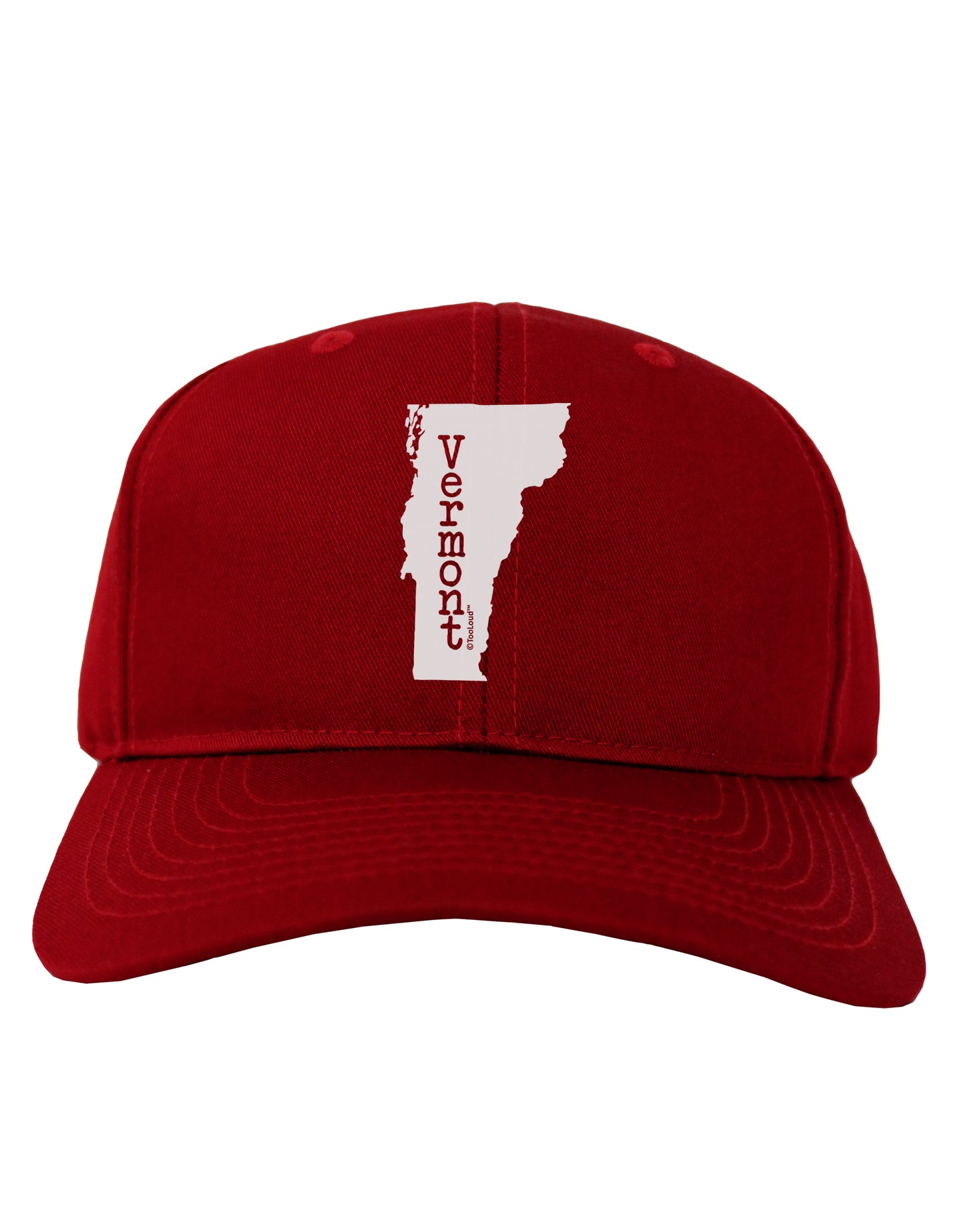 Vermont - United States Shape Adult Dark Baseball Cap Hat by TooLoud-Baseball Cap-TooLoud-Red-One Size-Davson Sales