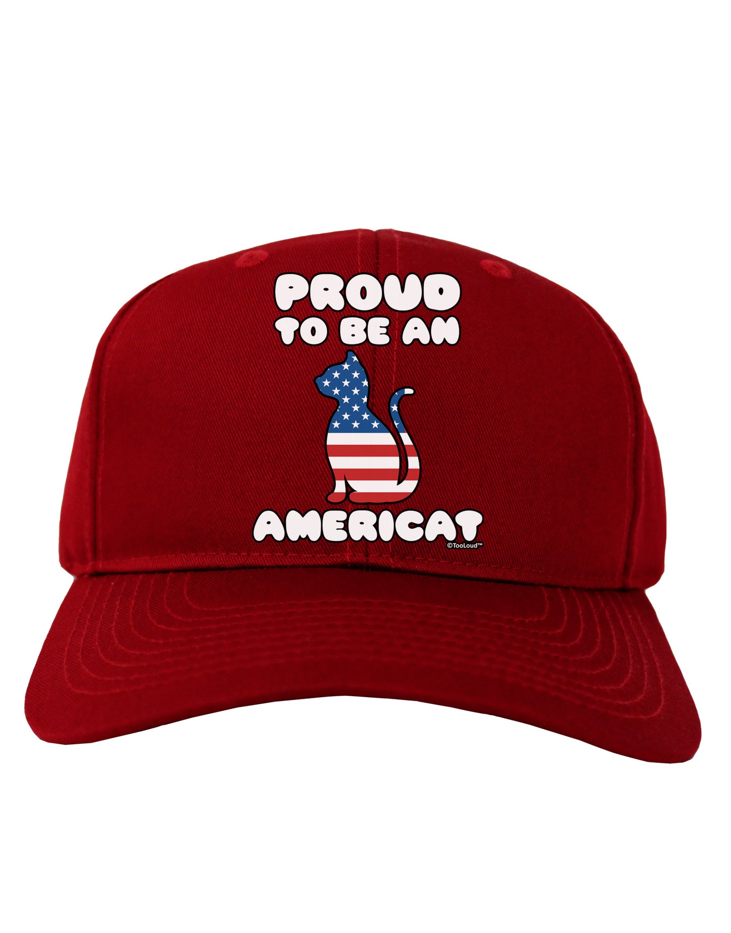 Proud to Be an Americat Adult Dark Baseball Cap Hat by TooLoud-Baseball Cap-TooLoud-Red-One Size-Davson Sales