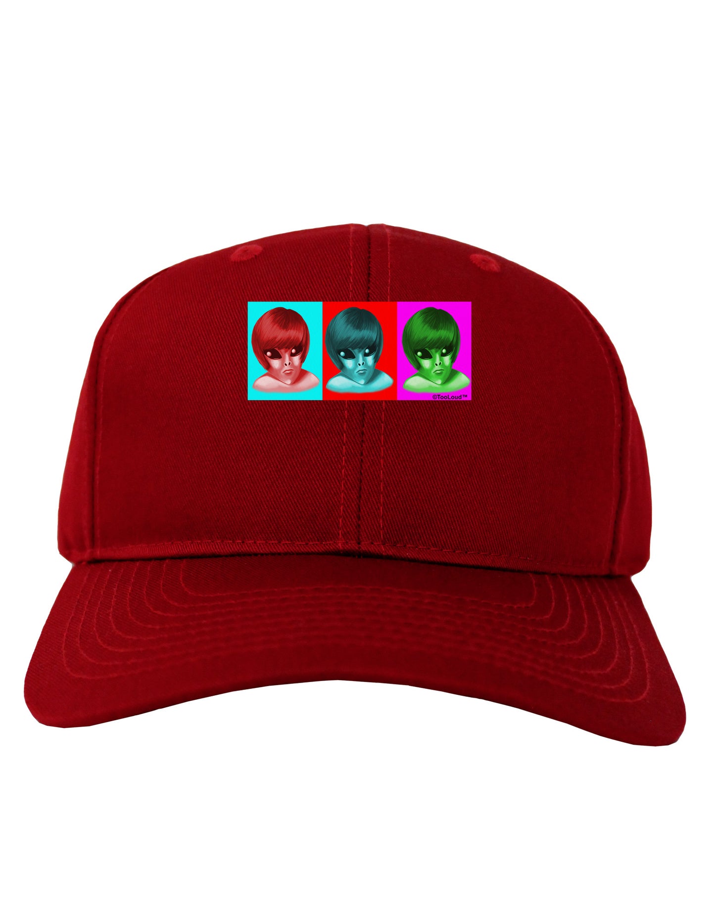 Extraterrestial Pop-art #2 Adult Dark Baseball Cap Hat by TooLoud-Baseball Cap-TooLoud-Red-One Size-Davson Sales