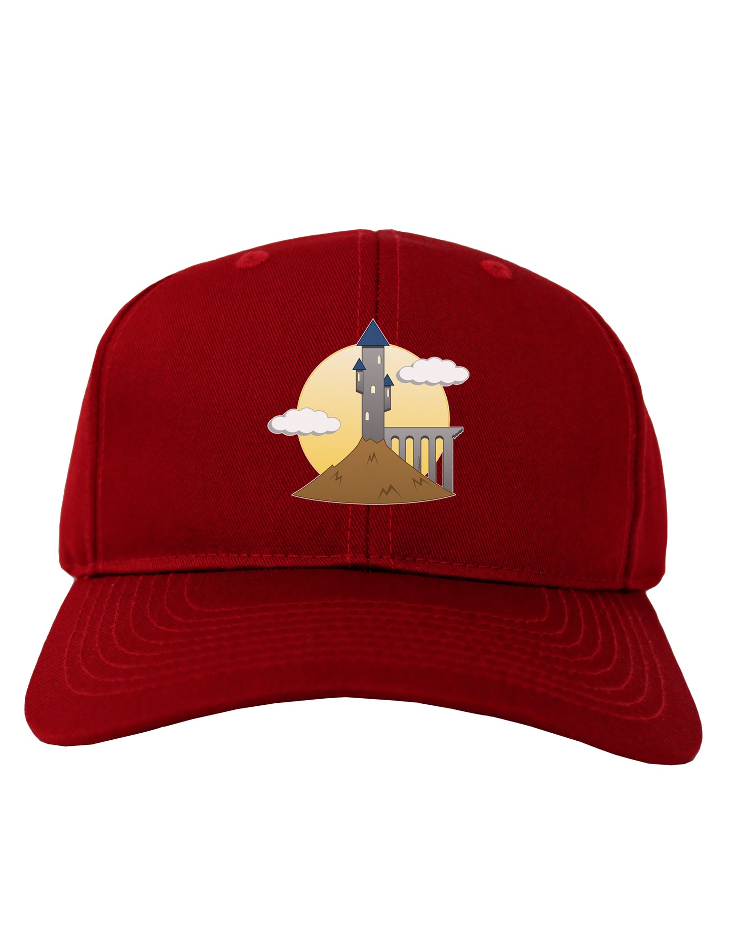Moonlit Wizard Tower - Halloween Adult Dark Baseball Cap Hat-Baseball Cap-TooLoud-Red-One Size-Davson Sales