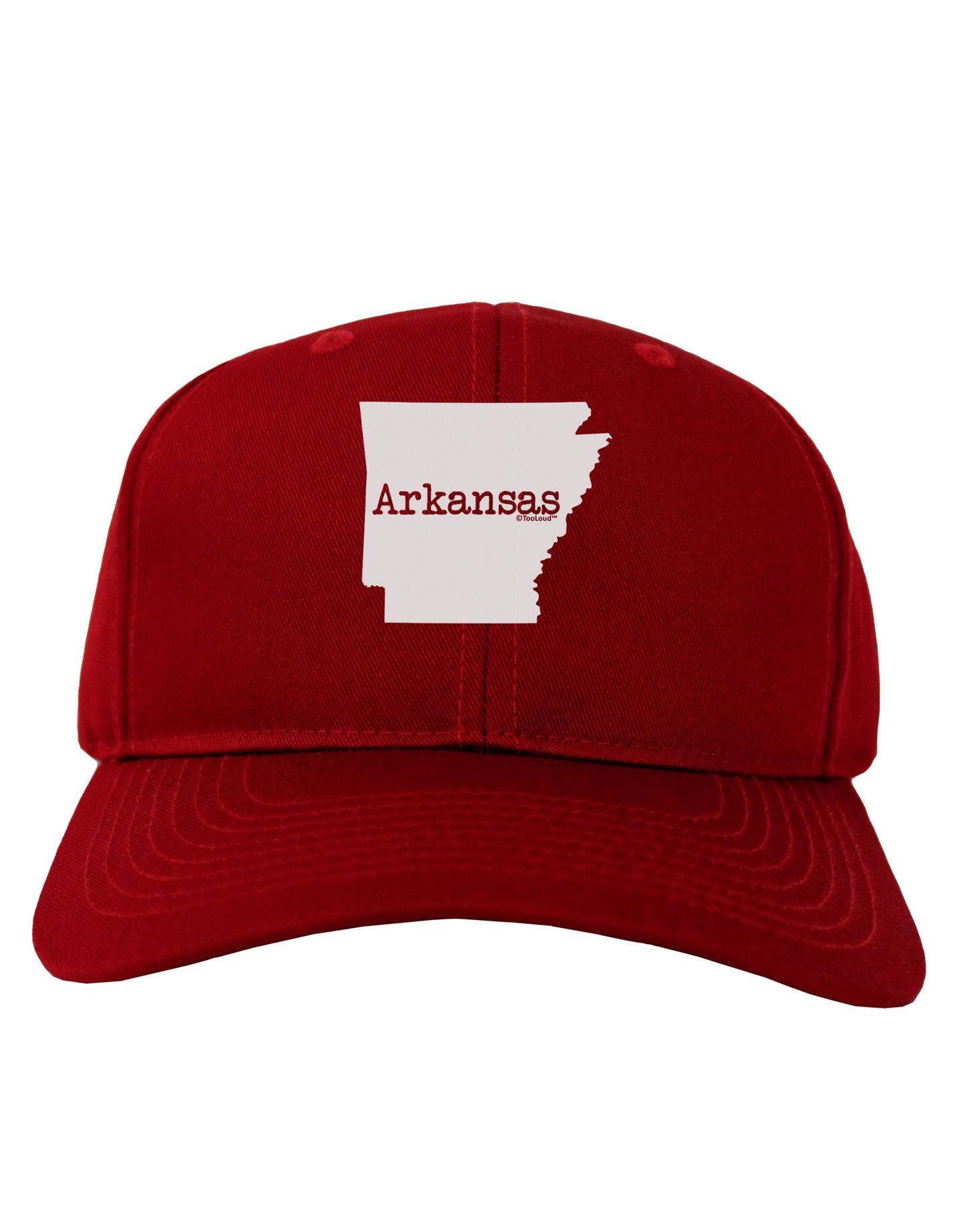 Arkansas - United States Shape Adult Dark Baseball Cap Hat by TooLoud-Baseball Cap-TooLoud-Red-One Size-Davson Sales